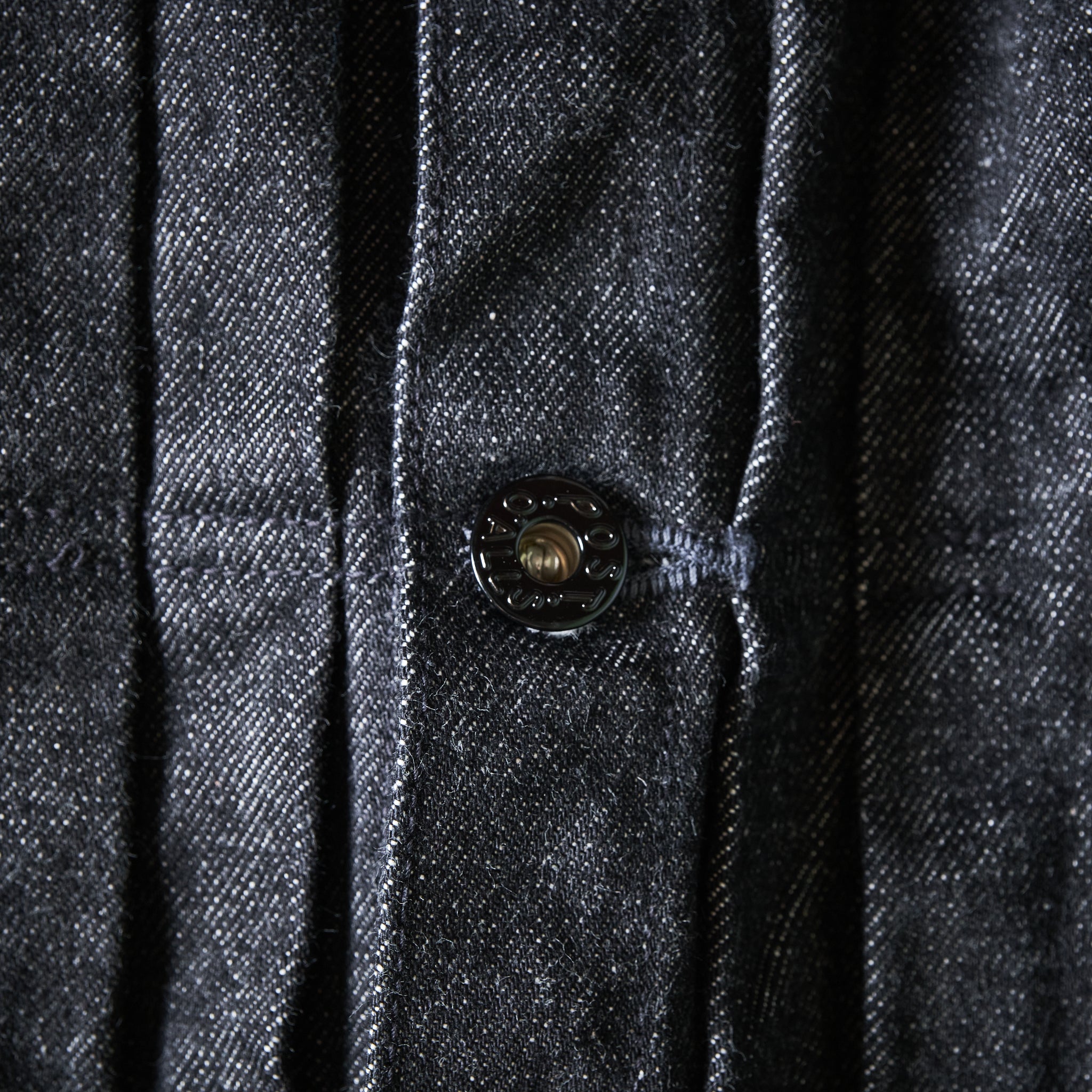 #1108-12DB Ranchero : 12oz. selvedge denim black
