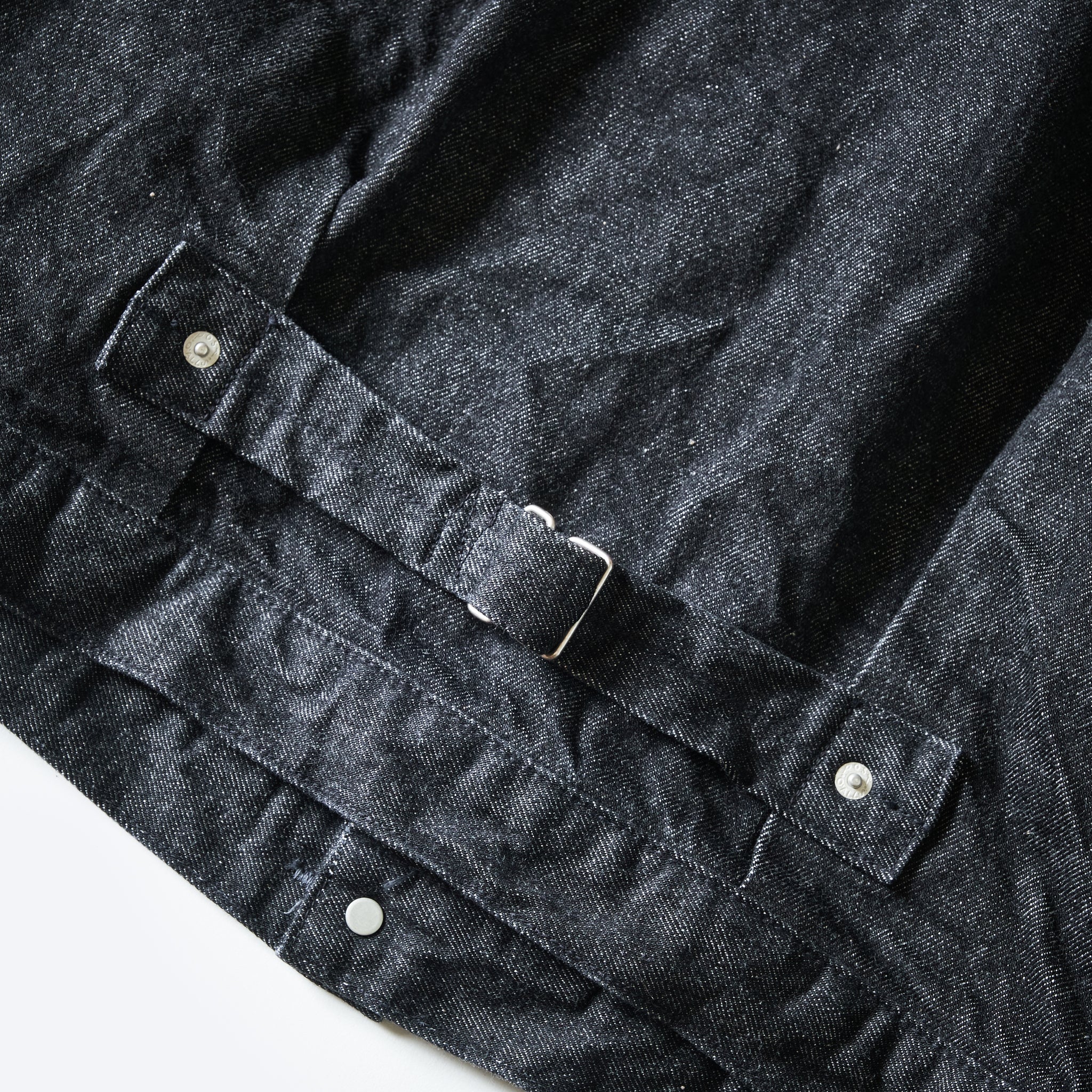 #1108-12DB Ranchero : 12oz. selvedge denim black
