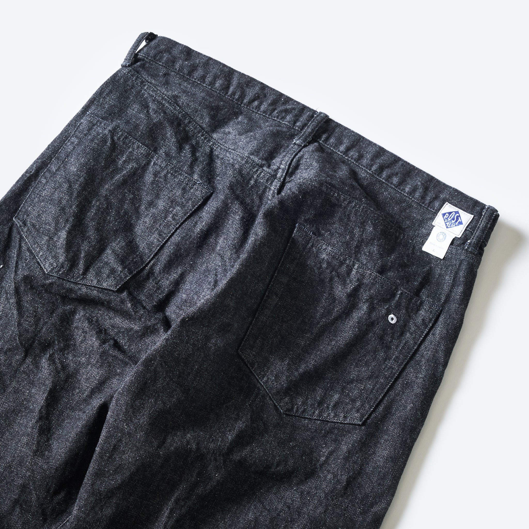 #1382-12DB No.1 Five Pocket : 12oz. selvedge denim black