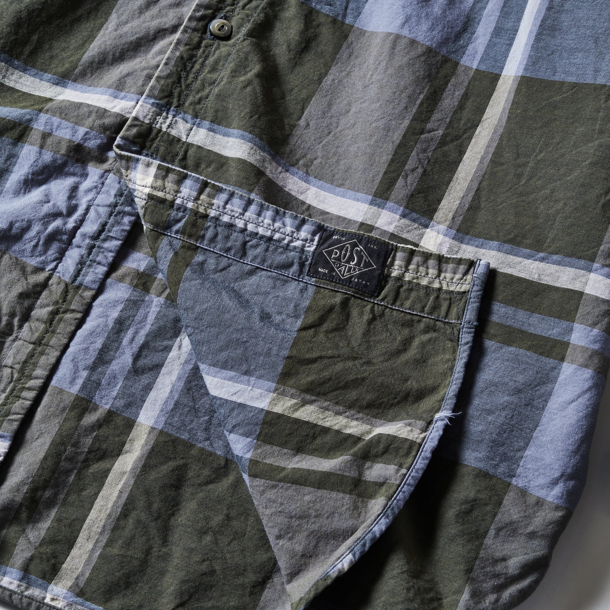 #3220W-FPW2 NEUTRA 5-W : feather chambray plaid W-ply moss