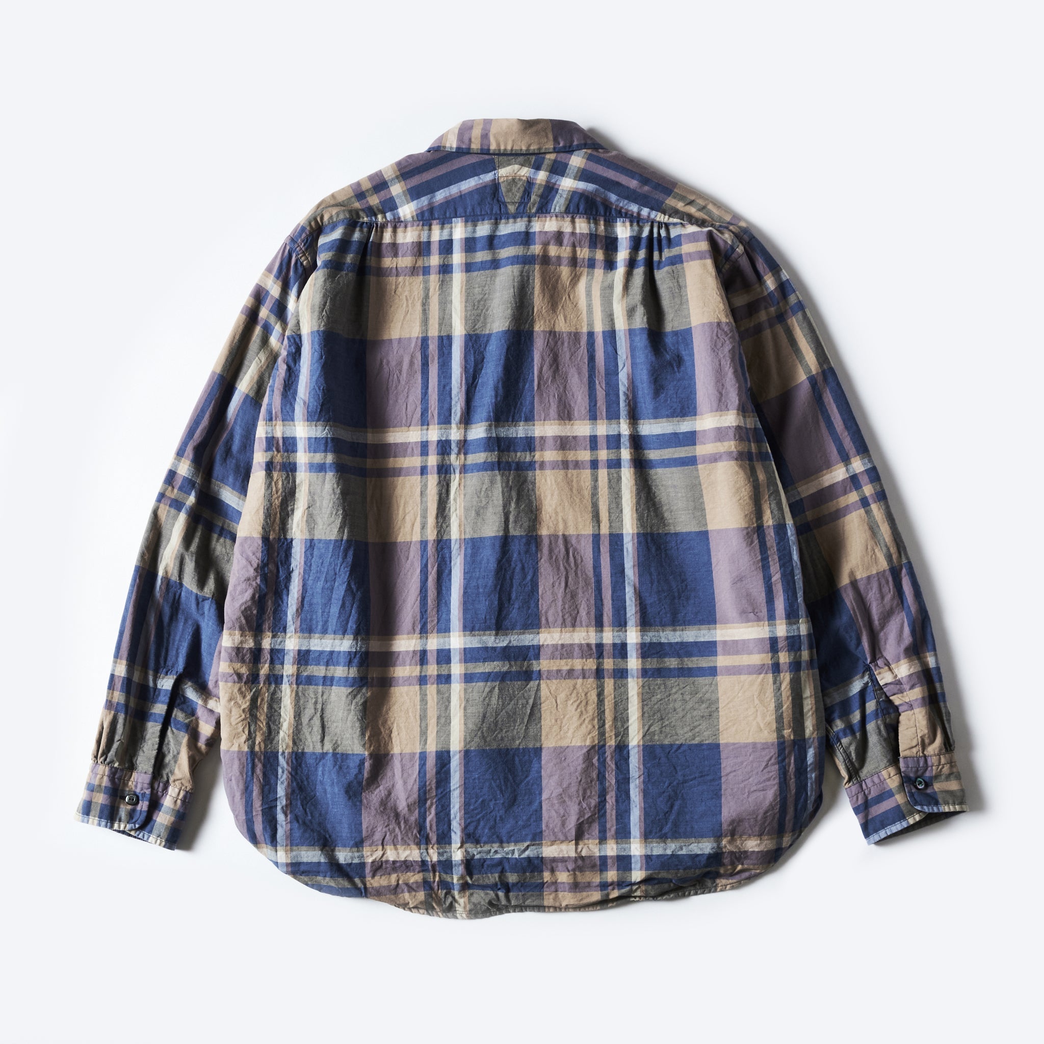 #3220W-FPW1 NEUTRA 5-W : feather chambray plaid W-ply blue