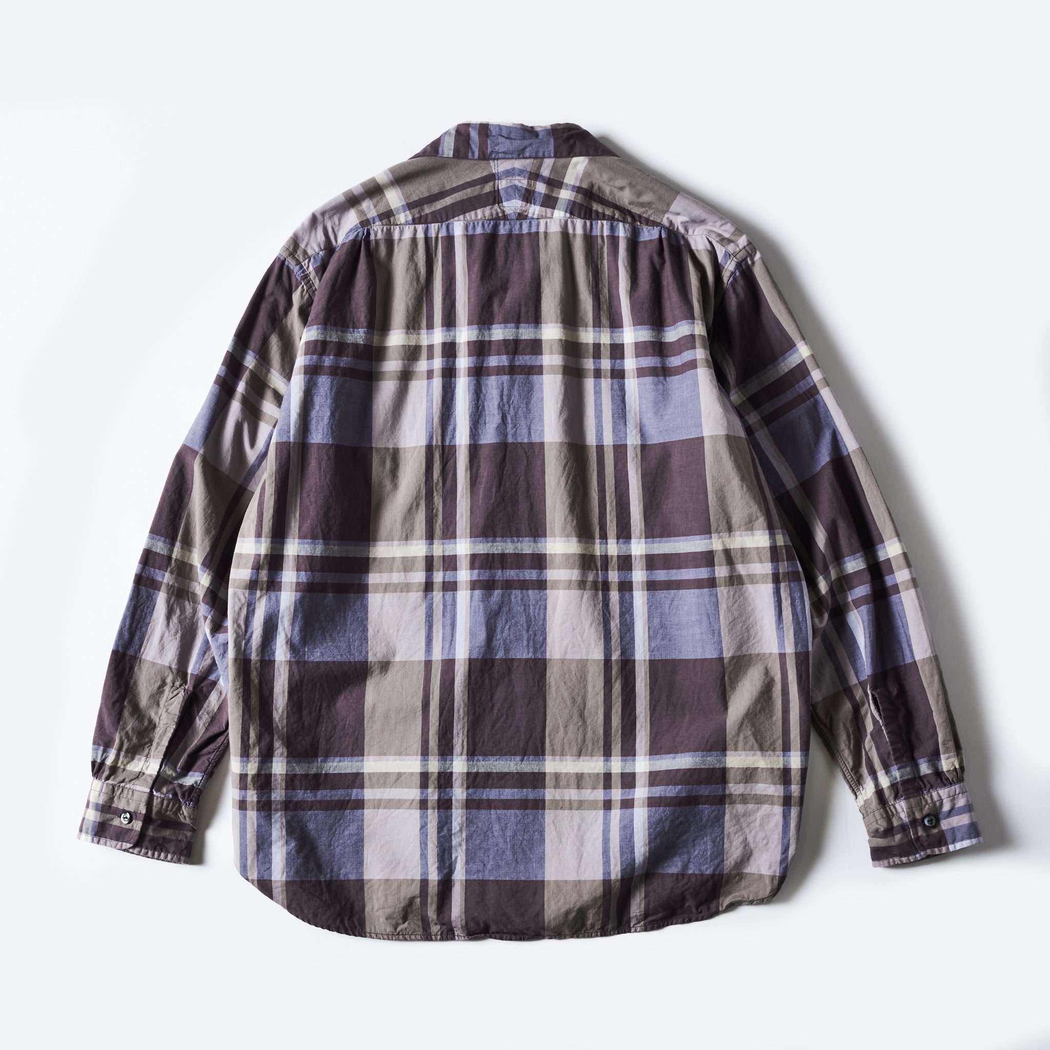 #3220W-FPW3 NEUTRA 5-W : feather chambray plaid W-ply maroon