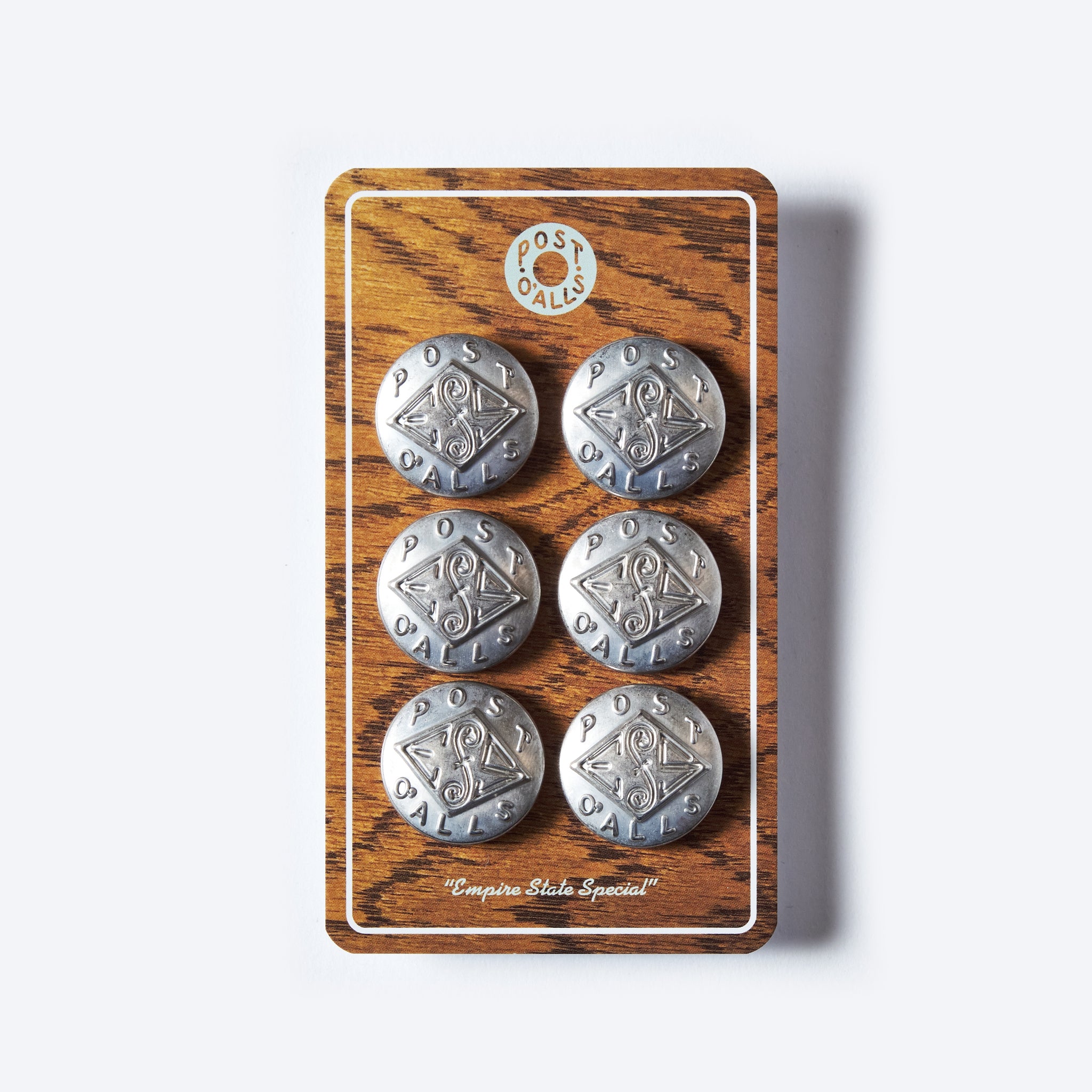 Post O'Alls : Change Button Set (silver / black) 6 pieces for jacket