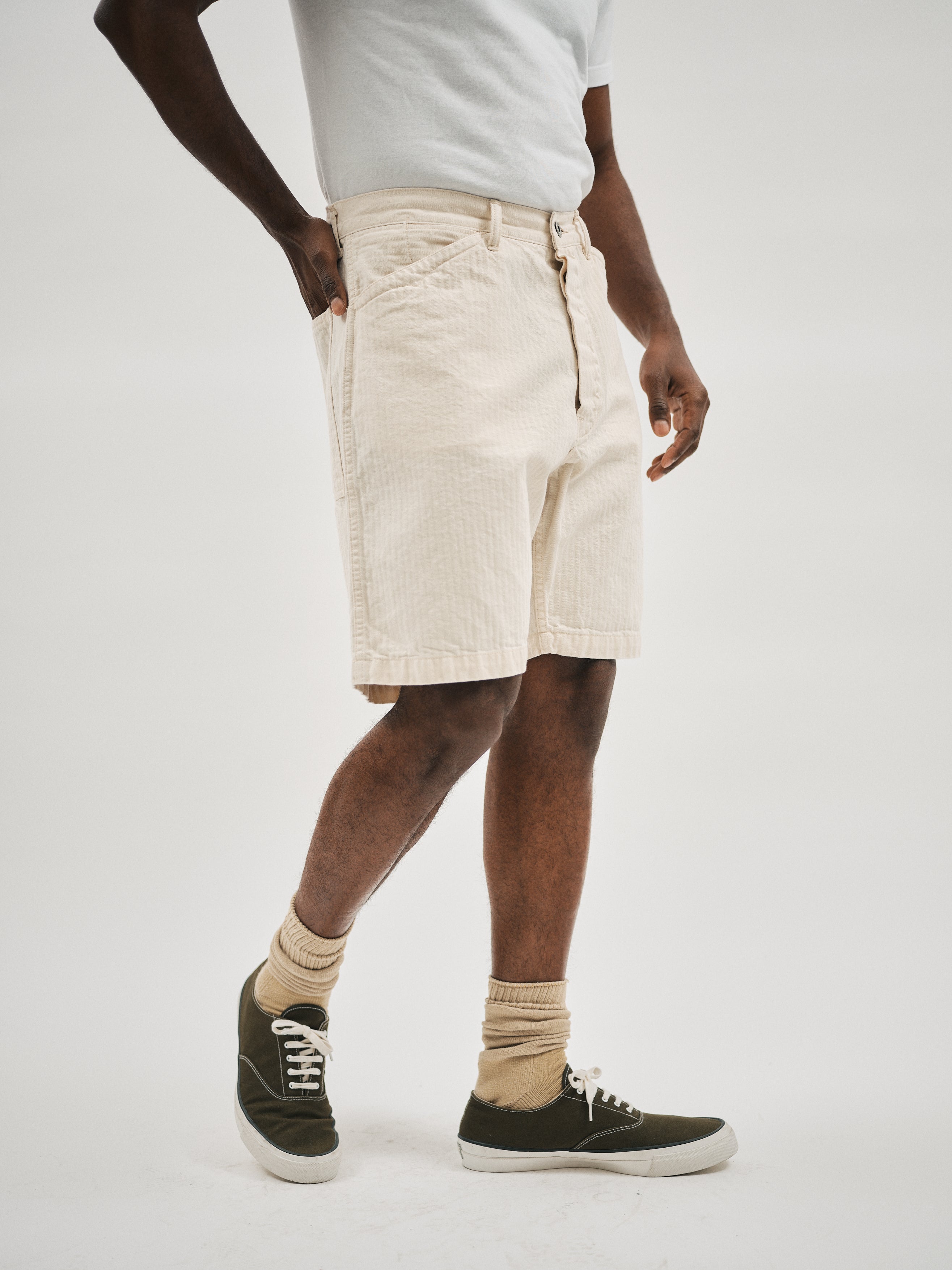 #3327S-MH4 SWEETBEAR Short : mini HBT natural