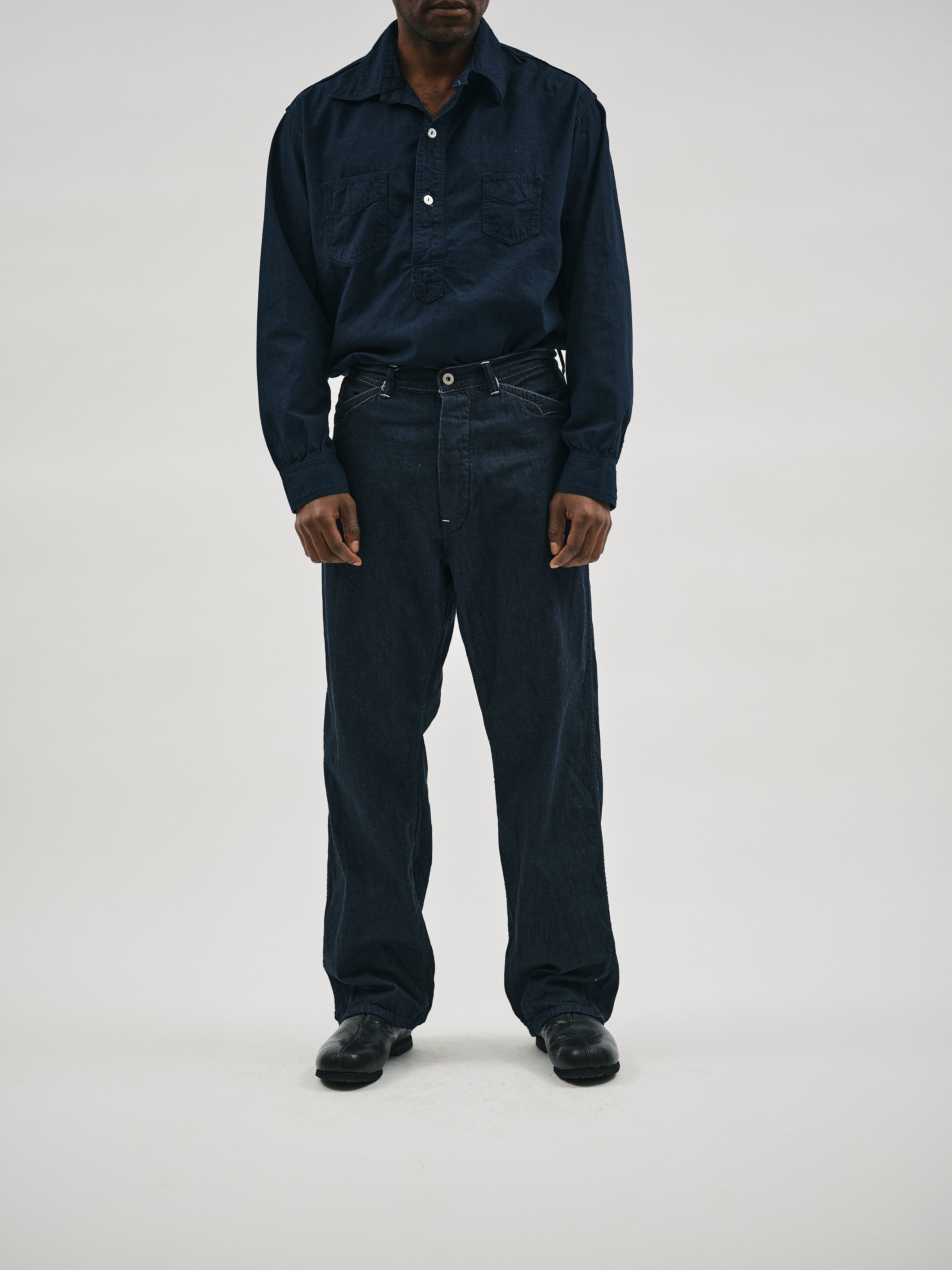 #3327-8DI SWEETBEAR Bandtop : 8oz.denim dark indigo