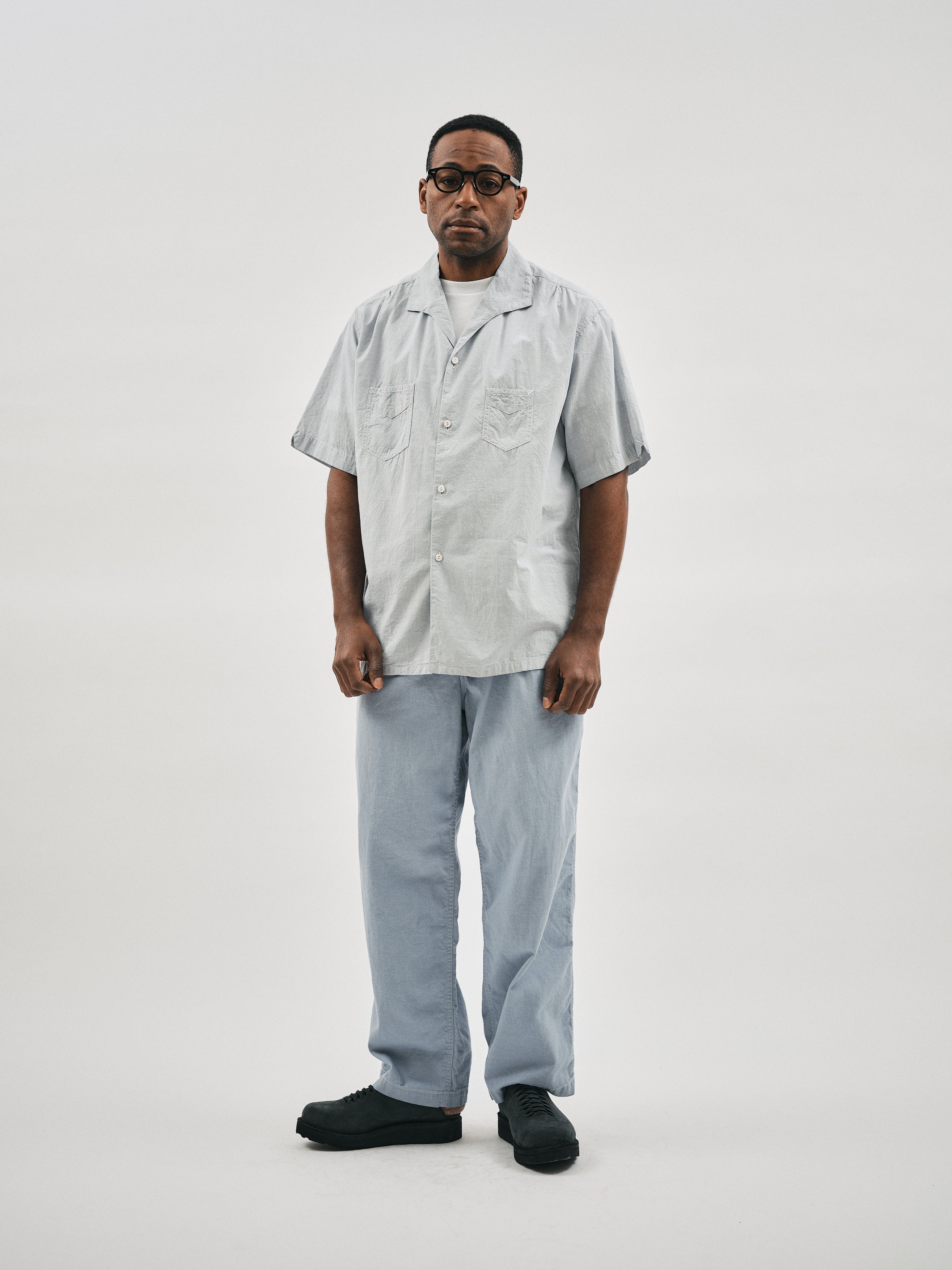 #3231-HBG Fever 2 S/S : high count broadcloth grey stripe