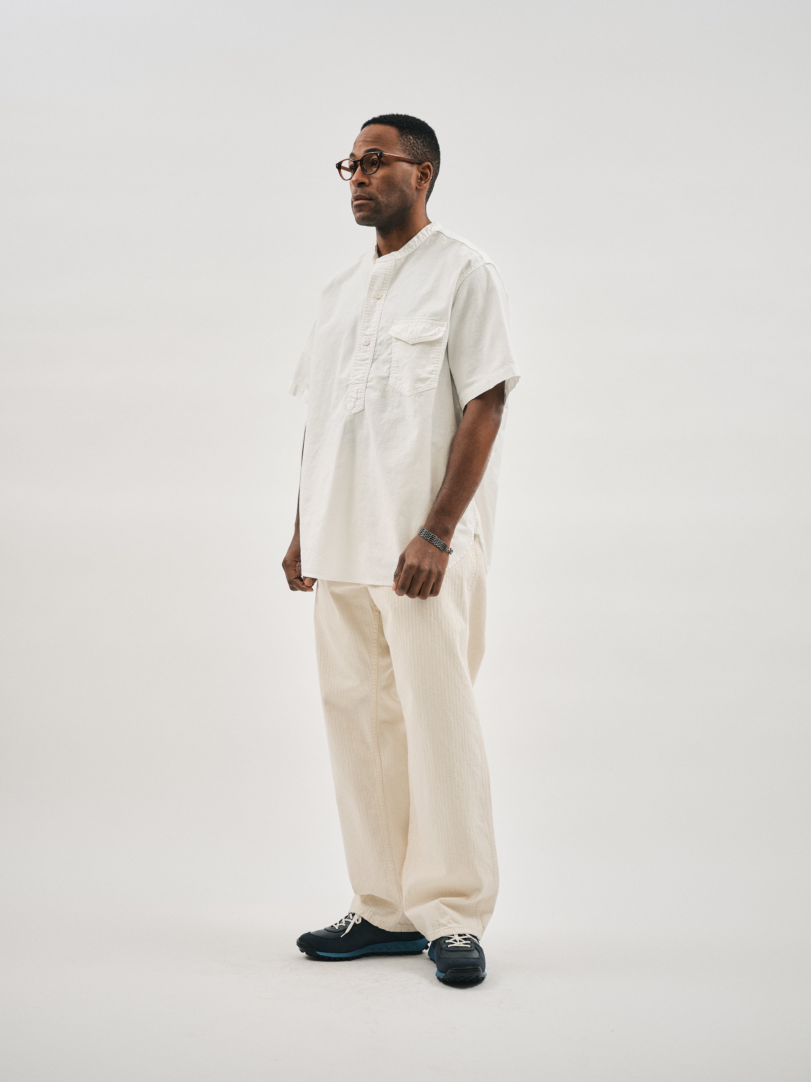 #3213SB-CC NAVY CUT~Band S/S : classic chambray indigo