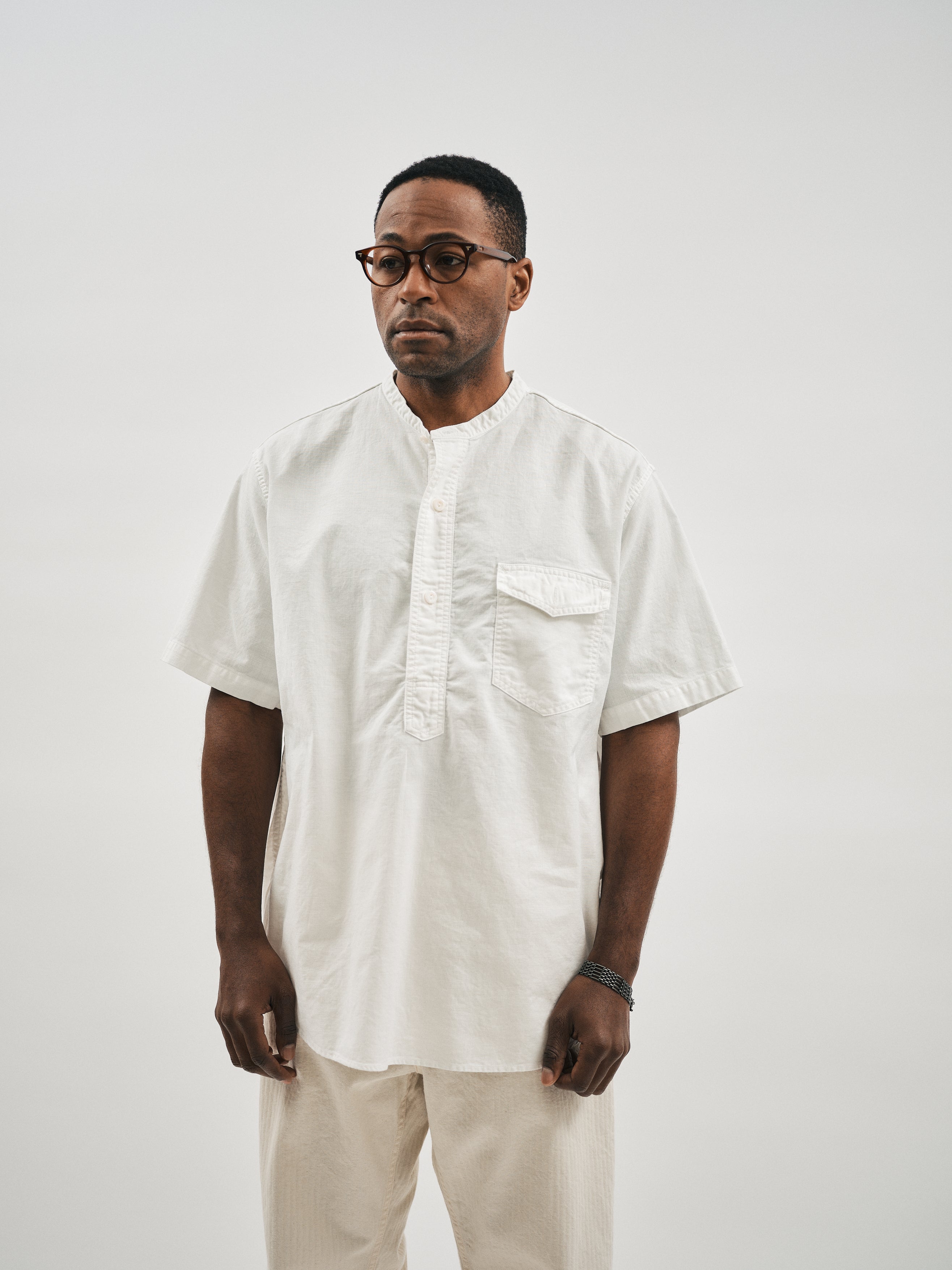 3213SB-CC NAVY CUT~Band S/S : classic chambray indigo