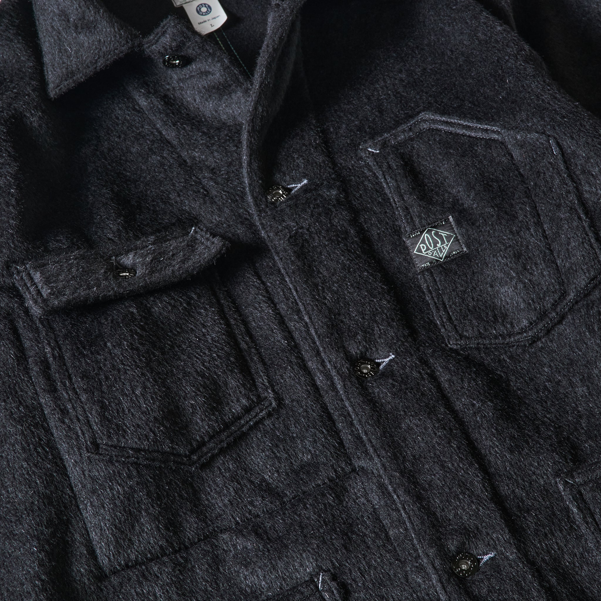 #1103-AMB Polarfleece Jacket (trashed wool version) : alpaca mohair (SHOP SPECIAL-2)