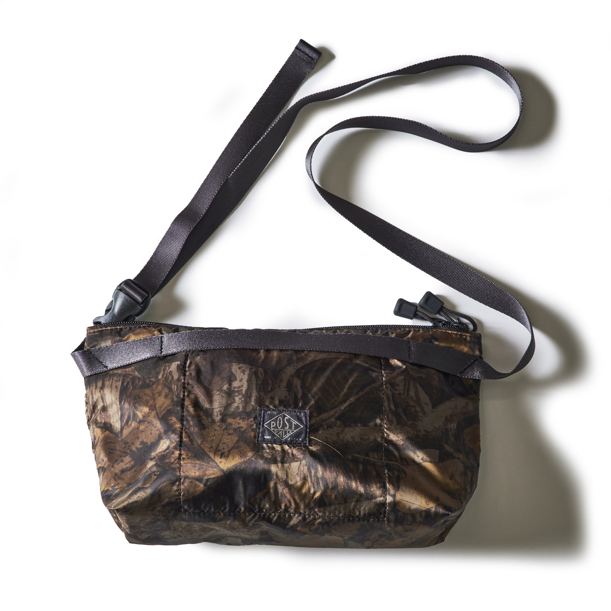 JP510-NC1 BAGSINPROGRESS x Post O'Alls FANNYPACK CROSSBODY : nylon forest camo brown jungle