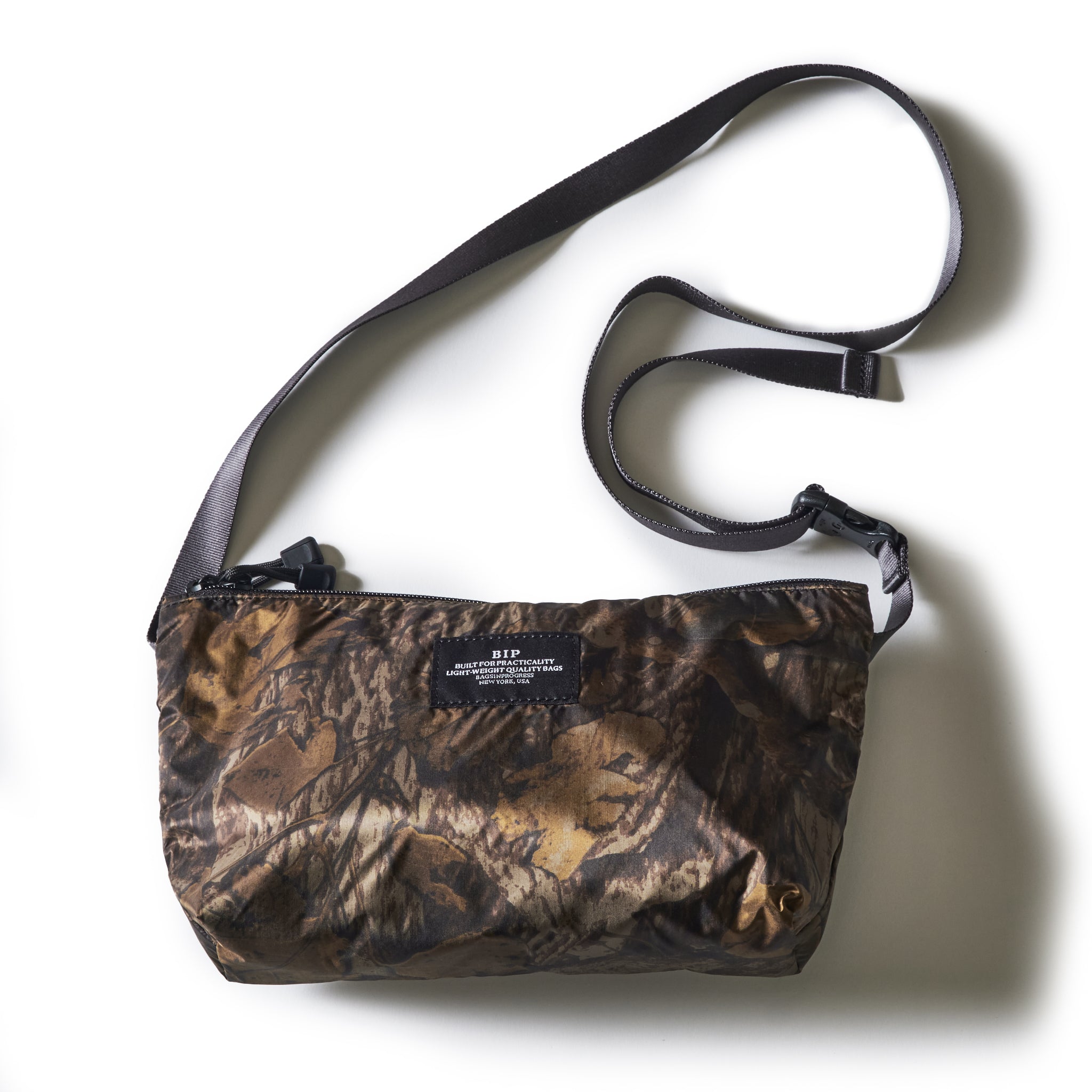 JP510-NC1 BAGSINPROGRESS x Post O'Alls FANNYPACK CROSSBODY : nylon forest camo brown jungle