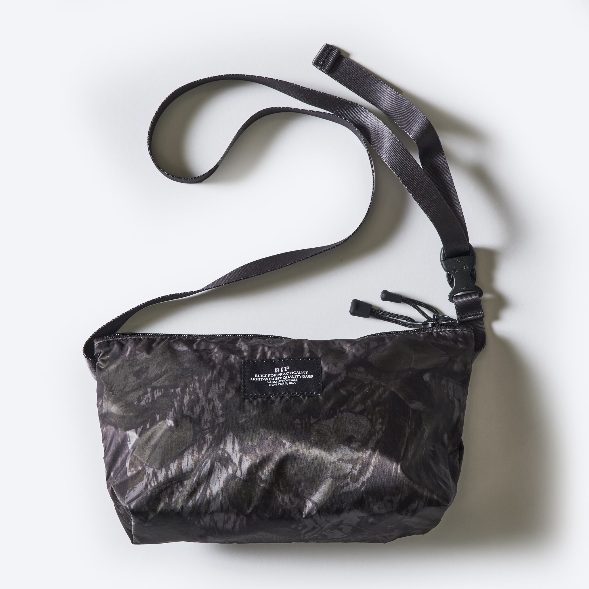 JP510-NC3 BAGSINPROGRESS x Post O'Alls FANNYPACK CROSSBODY : nylon forest camo grey jungle