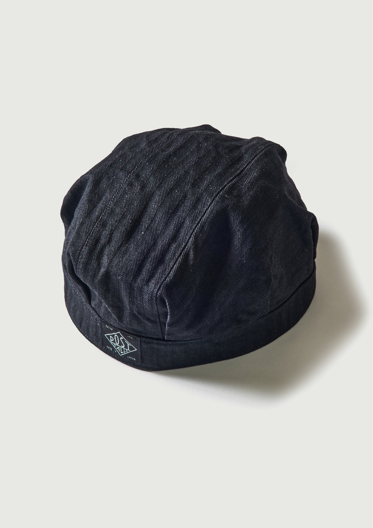 #1601-HBB Engineers' Cap : herringbone denim black