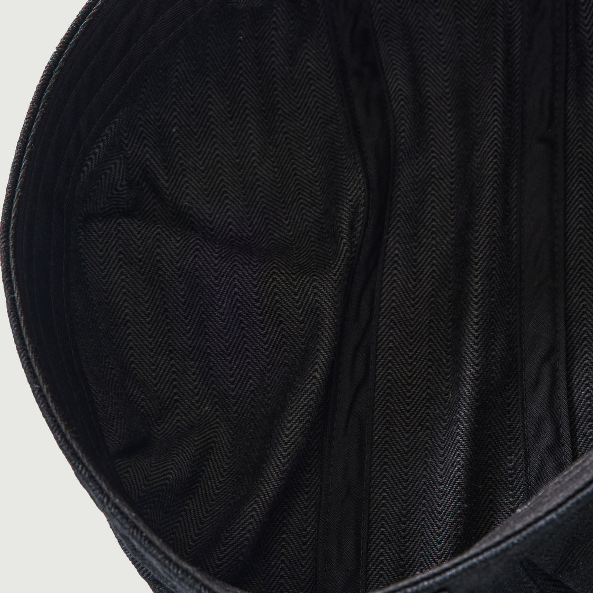 #1601-HBB Engineers' Cap : herringbone denim black