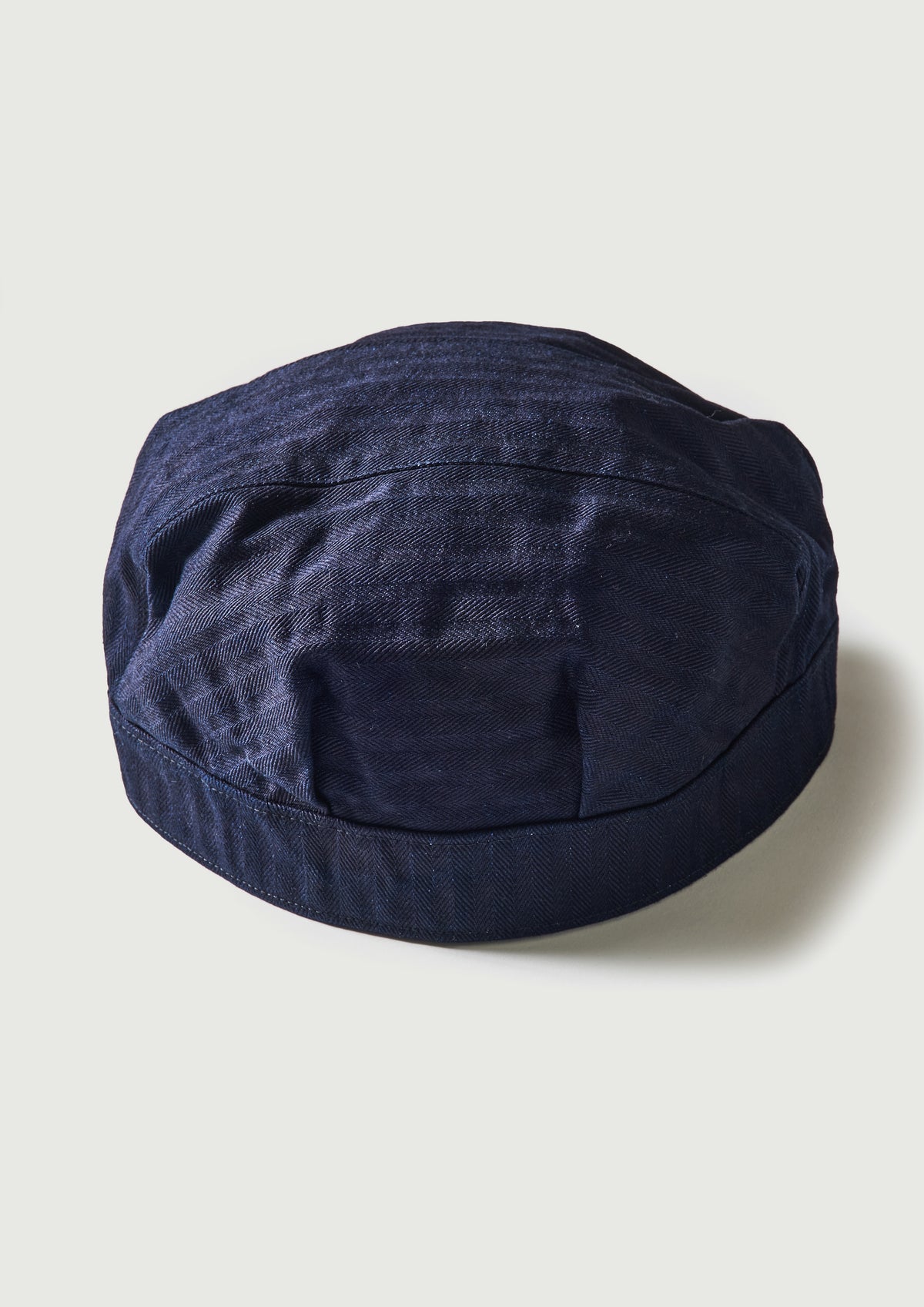 #1601-HBI Engineers' Cap : herringbone denim double indigo