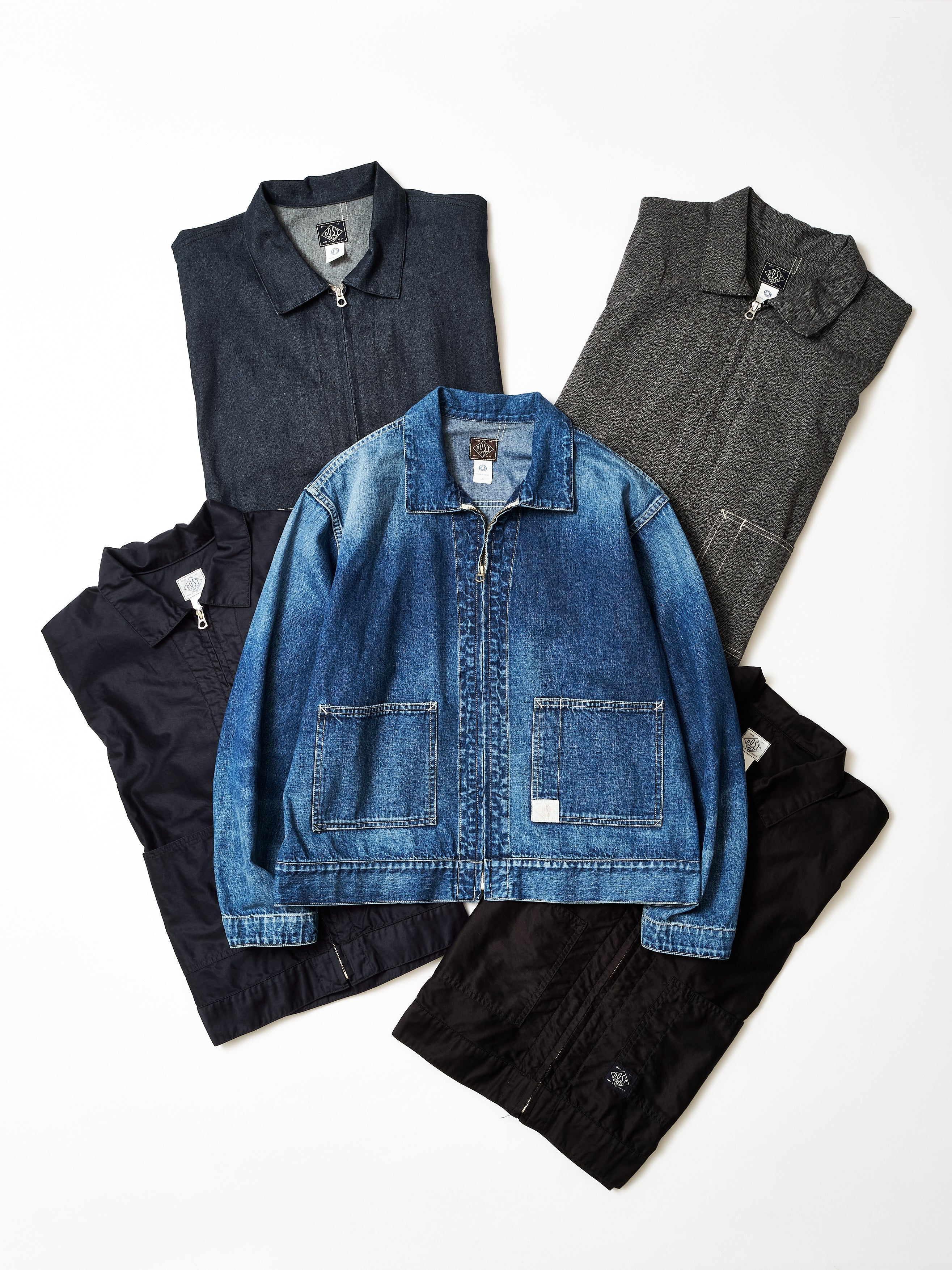 #3144-LMN Mechanic Blouse 3 : light moleskin dk.navy_7