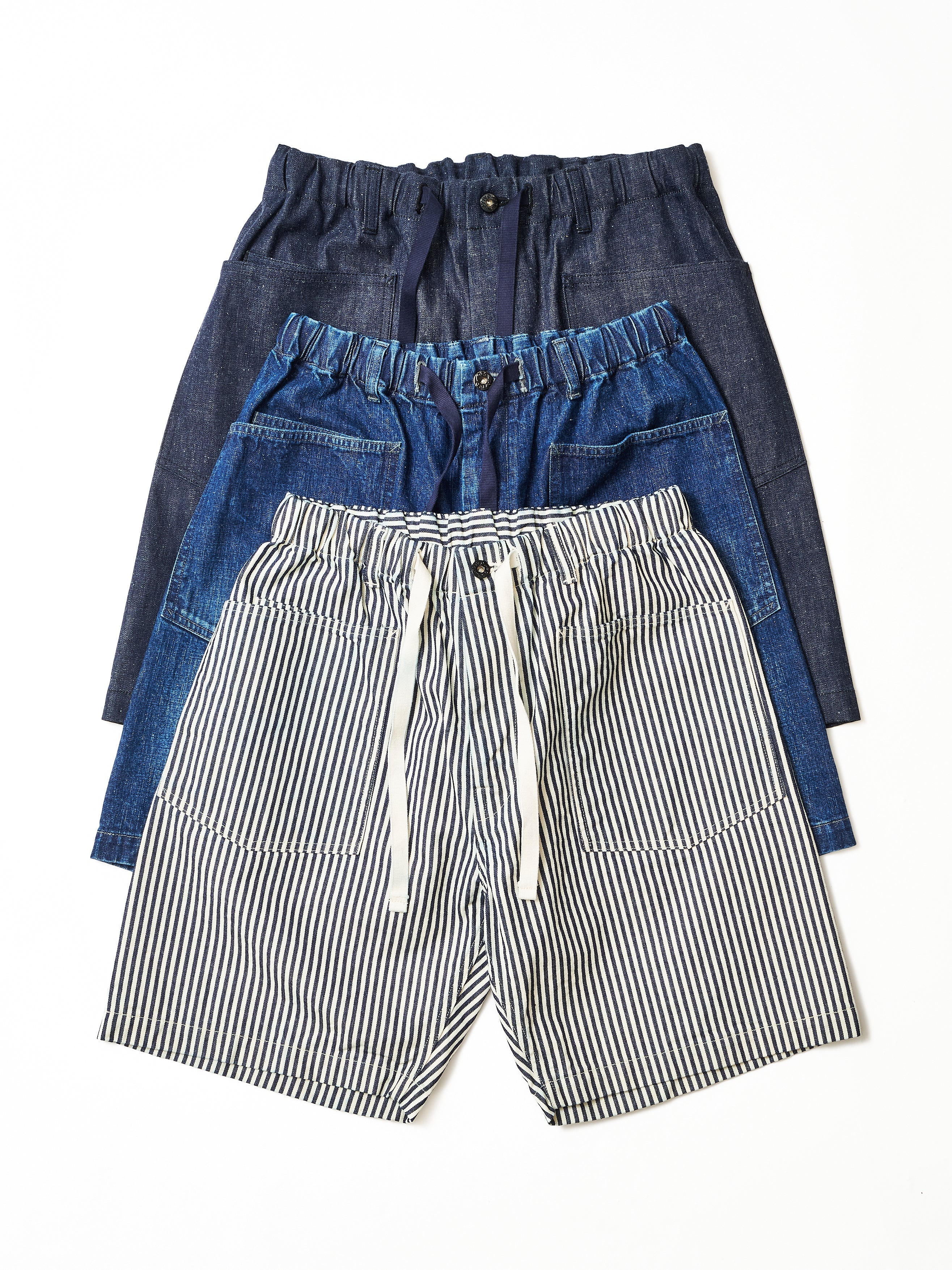 #3313S-03 E-Z ARMY-NAVY Shorts 2 : express stripe indigo_6
