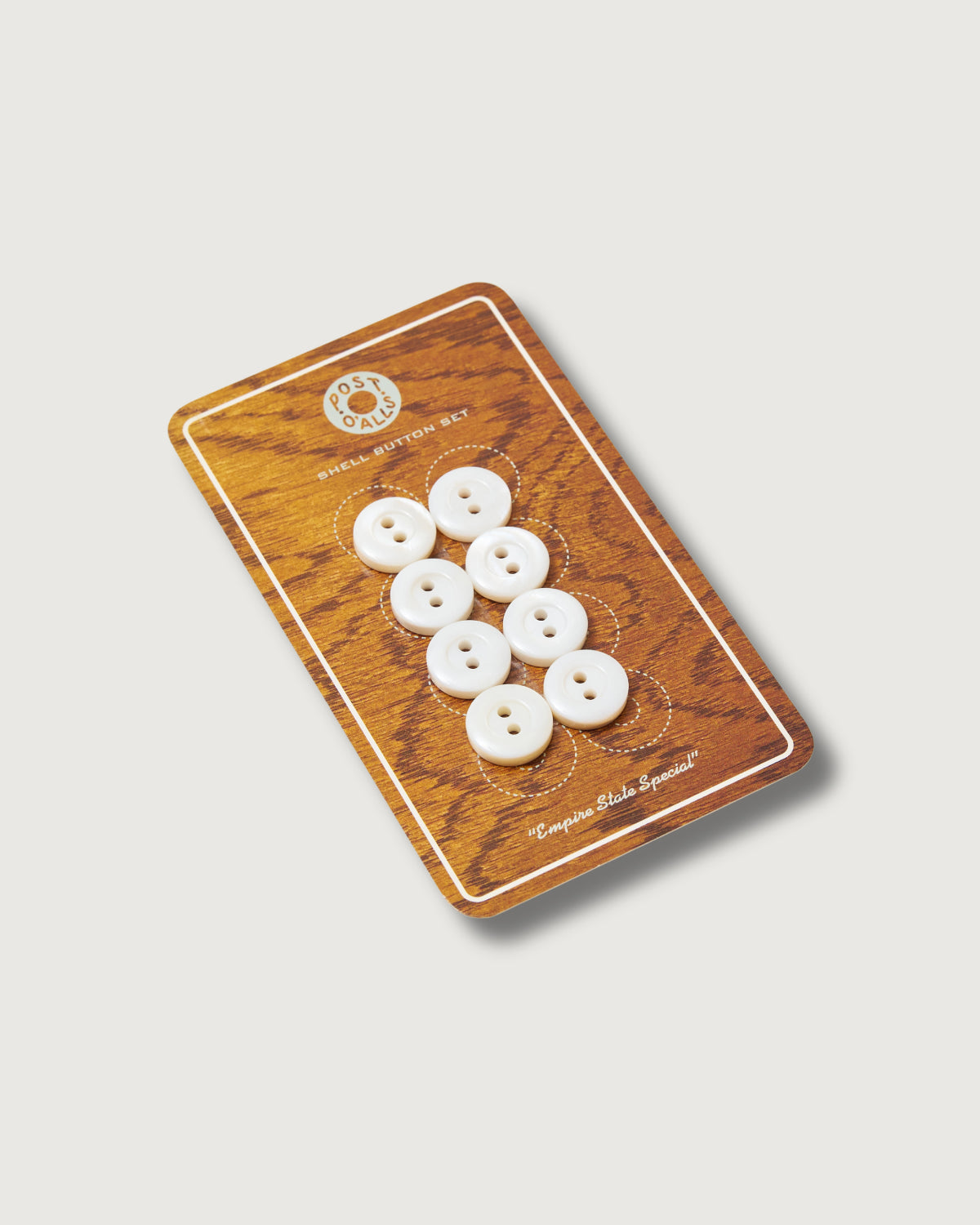 Post O'Alls : Shell Button Set (white / black) 8 pieces for shirt