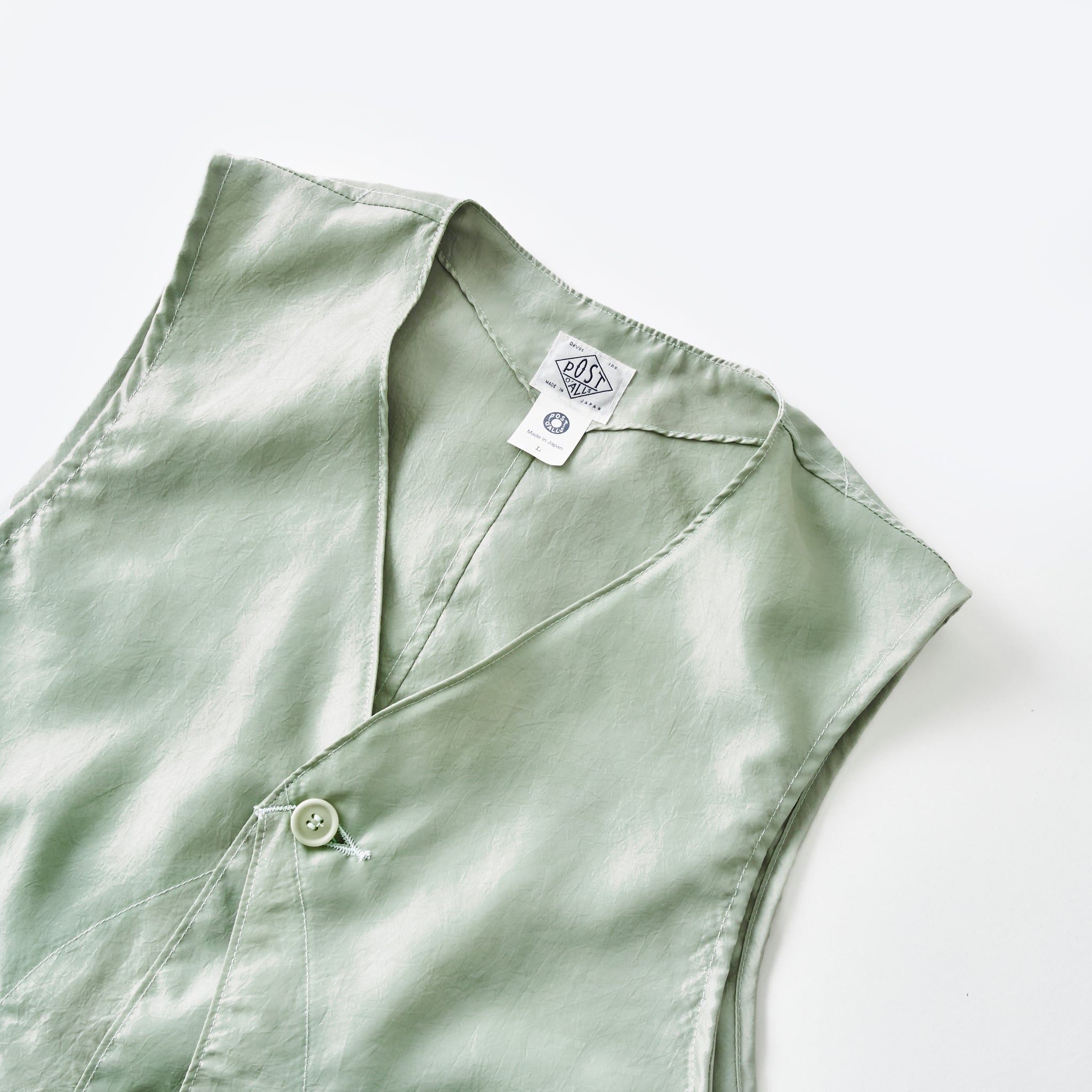 #3503-MTG DEE Vest 2 : metallic taffeta green