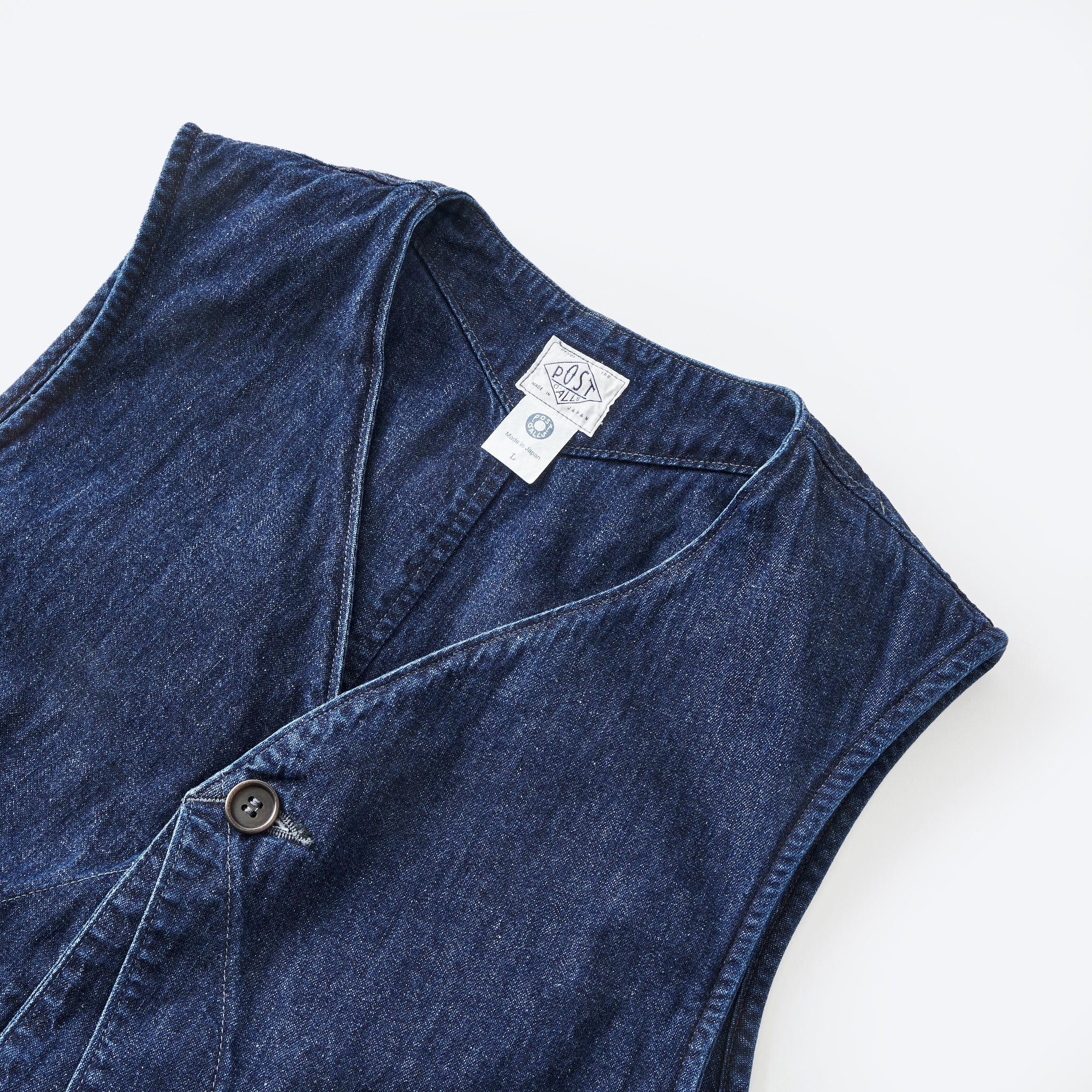 #3503-8DI DEE Vest 2 : 8oz. Denim indigo deep wash