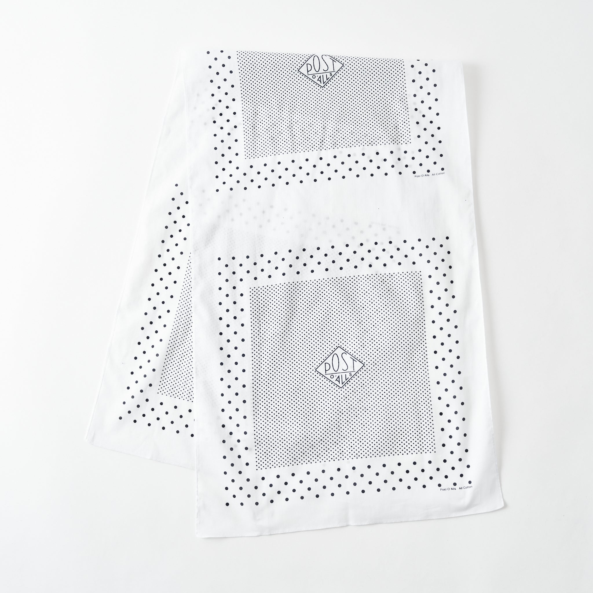 #5001-white Bandana Scalf original 1993 design: cotton sheeting white