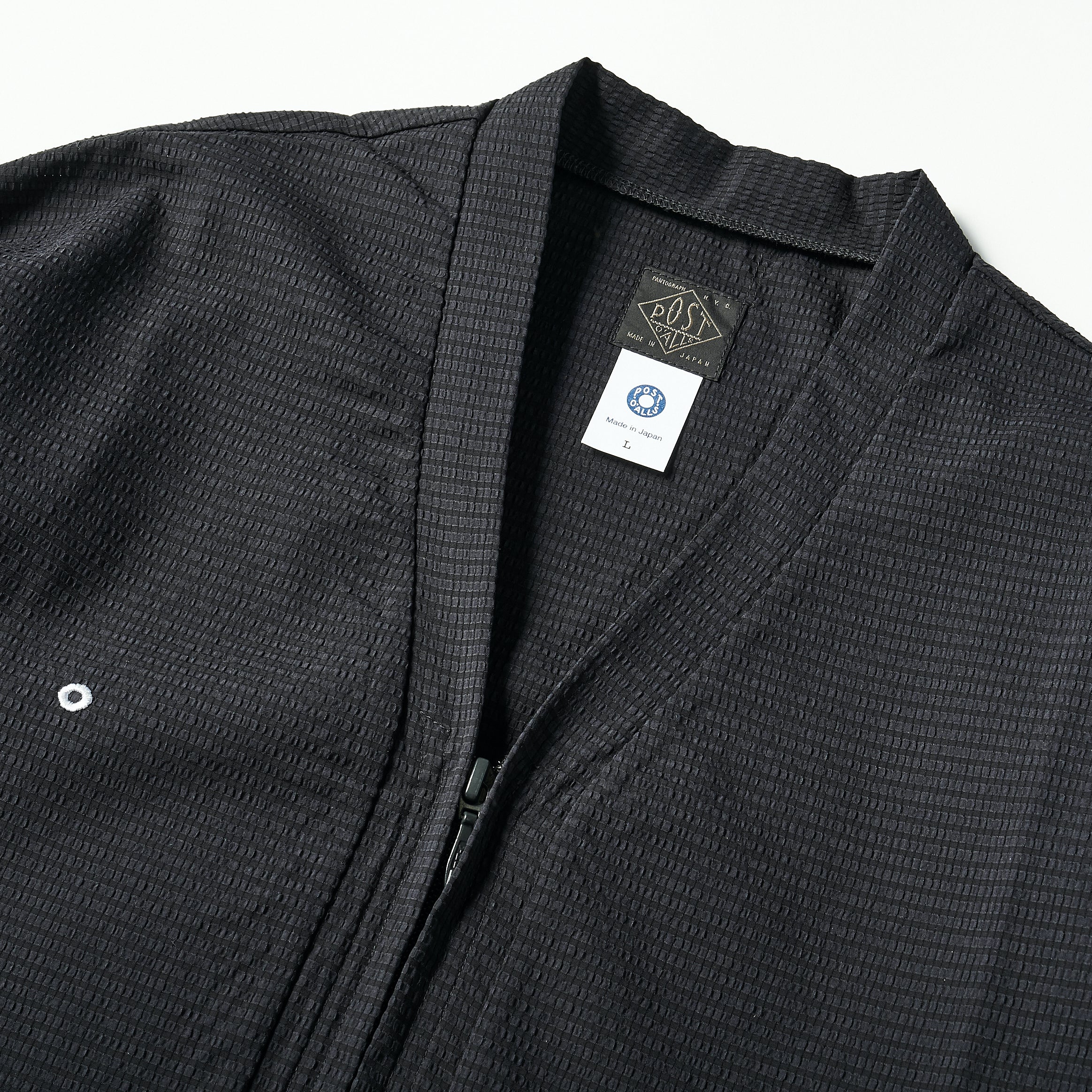 #3609 E-Z Zip Cardigan PS2 : poly mesh seersucker navy