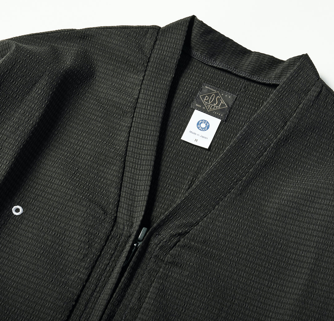 3609 E-Z Zip Cardigan PS1 : poly mesh seersucker charcoal