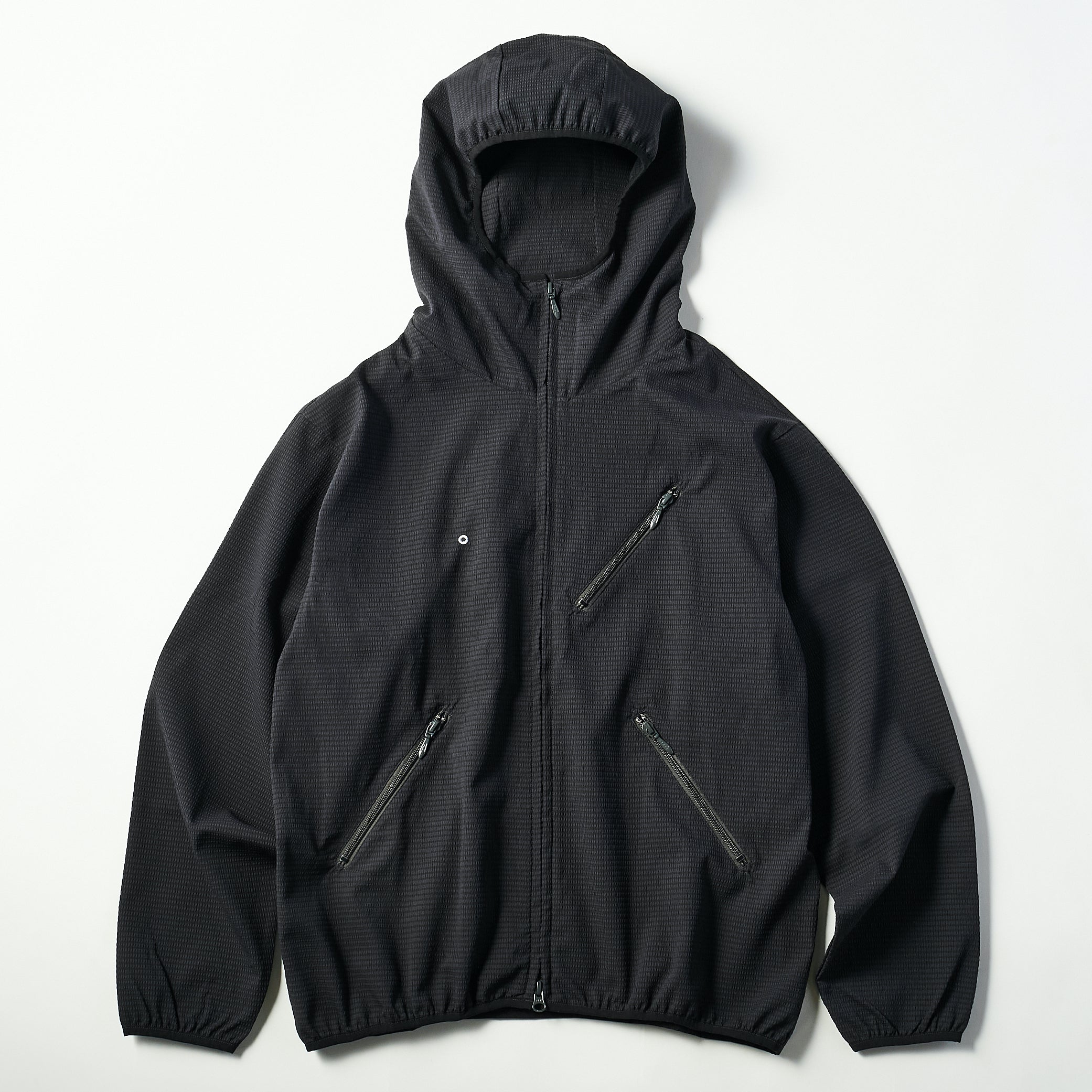 #3601 E-Z Hoodie PS2 : poly mesh seersucker navy