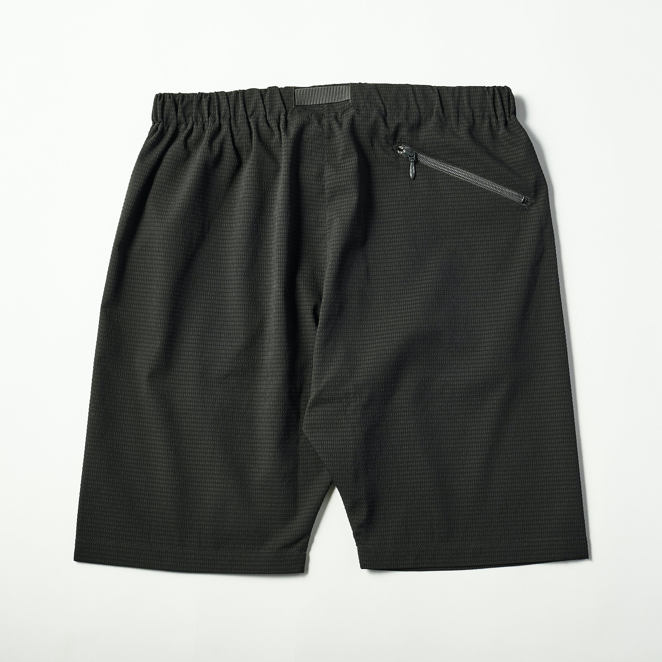 #3604 E-Z Shorts PS1 : poly mesh seersucker charcoal