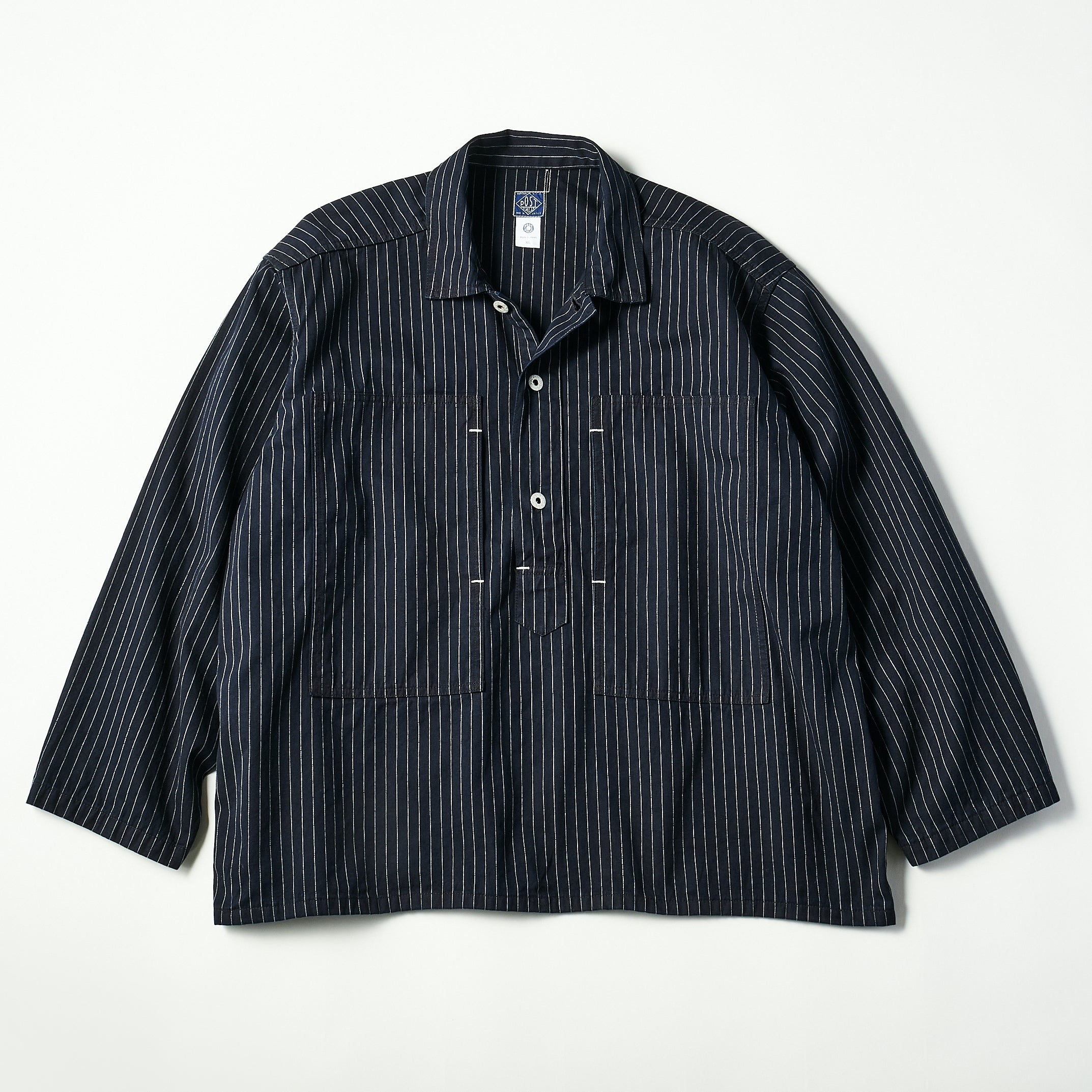 #1204 ARMY Shirt : Gangster stripe indigo
