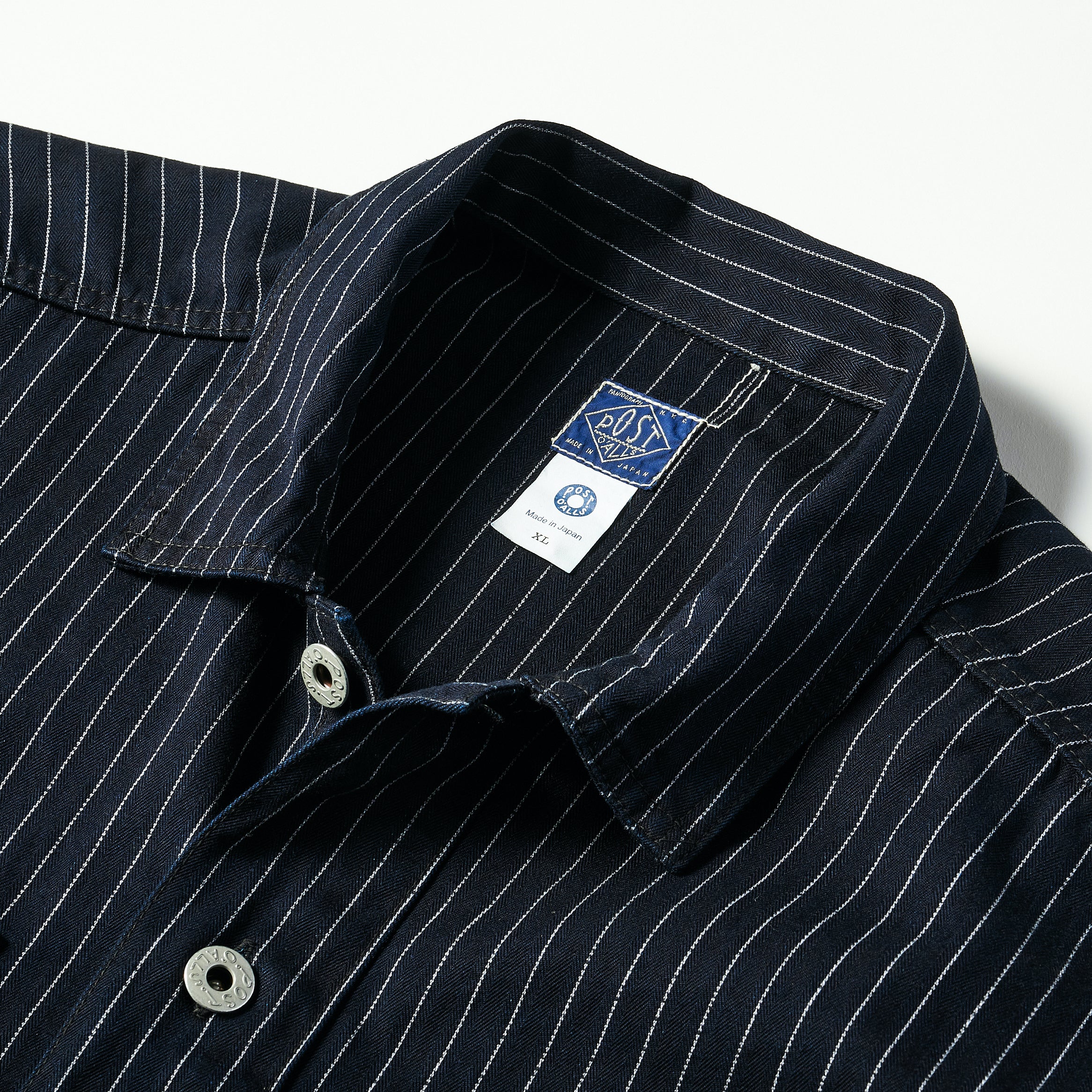 #1204 ARMY Shirt : Gangster stripe indigo