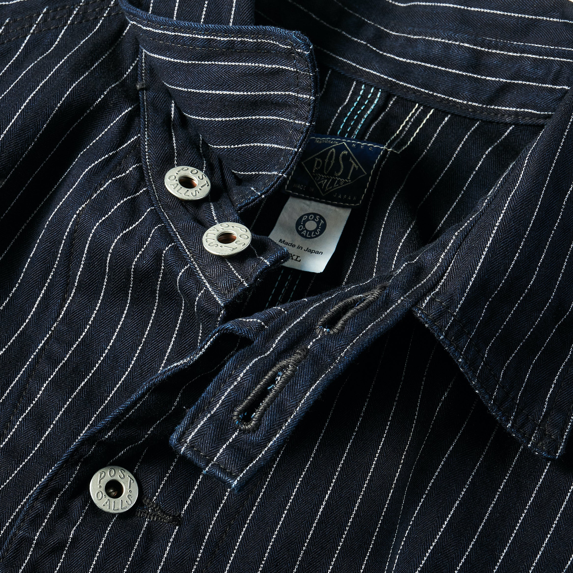 #1102 Engineer's Jacket : Gangster stripe indigo