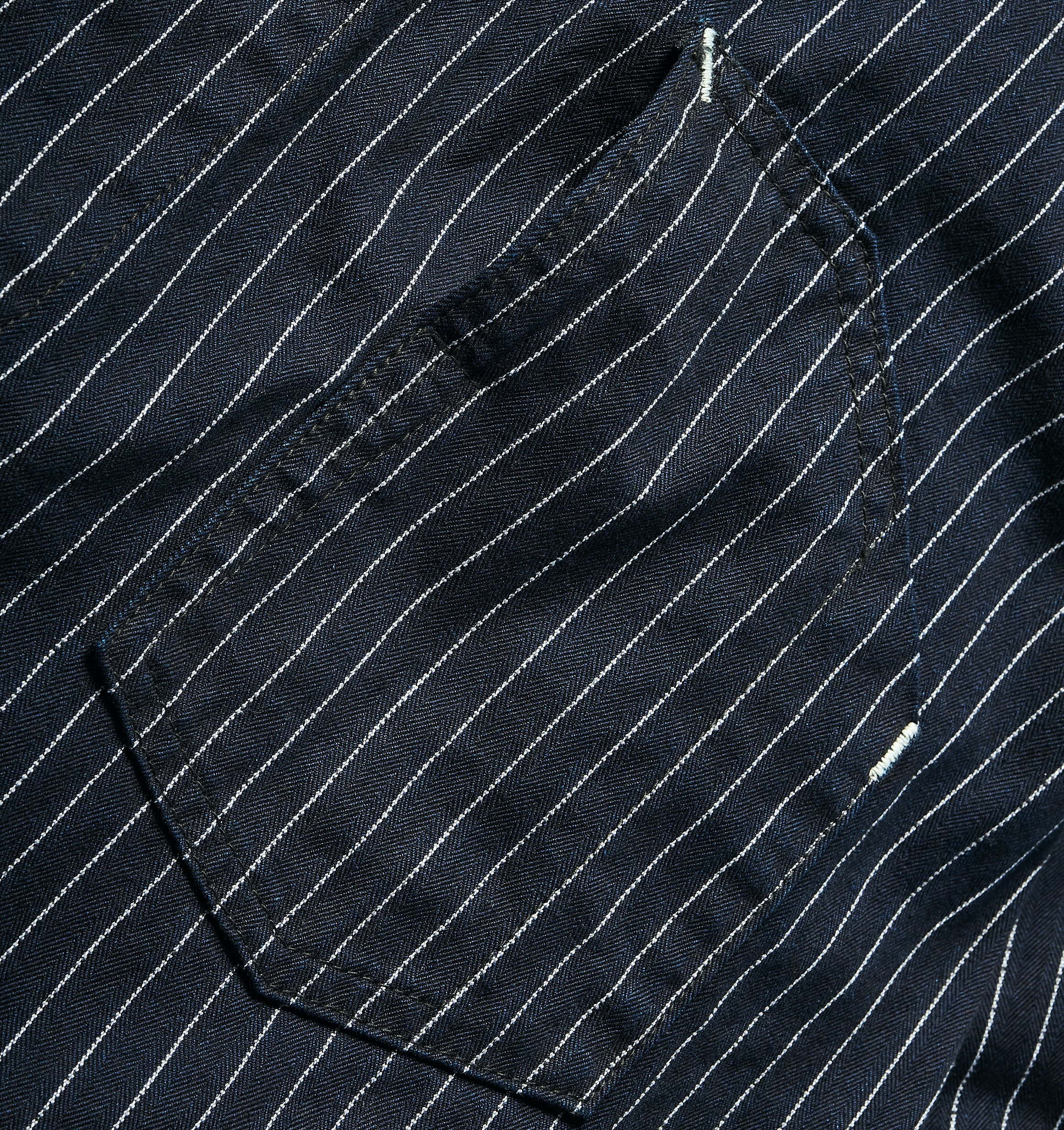 #1102 Engineer's Jacket : Gangster stripe indigo