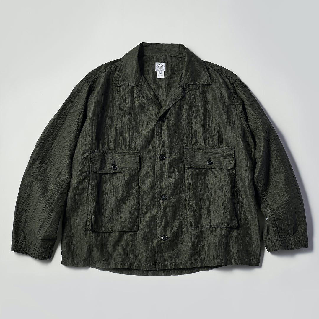 ジャケット・アウター POST OVERALLS WALKABOUT 2 crinkle linen 3104 WALKABOUT 2 CL3 : crinkle linen/cotton olive – POST OʼALLS
