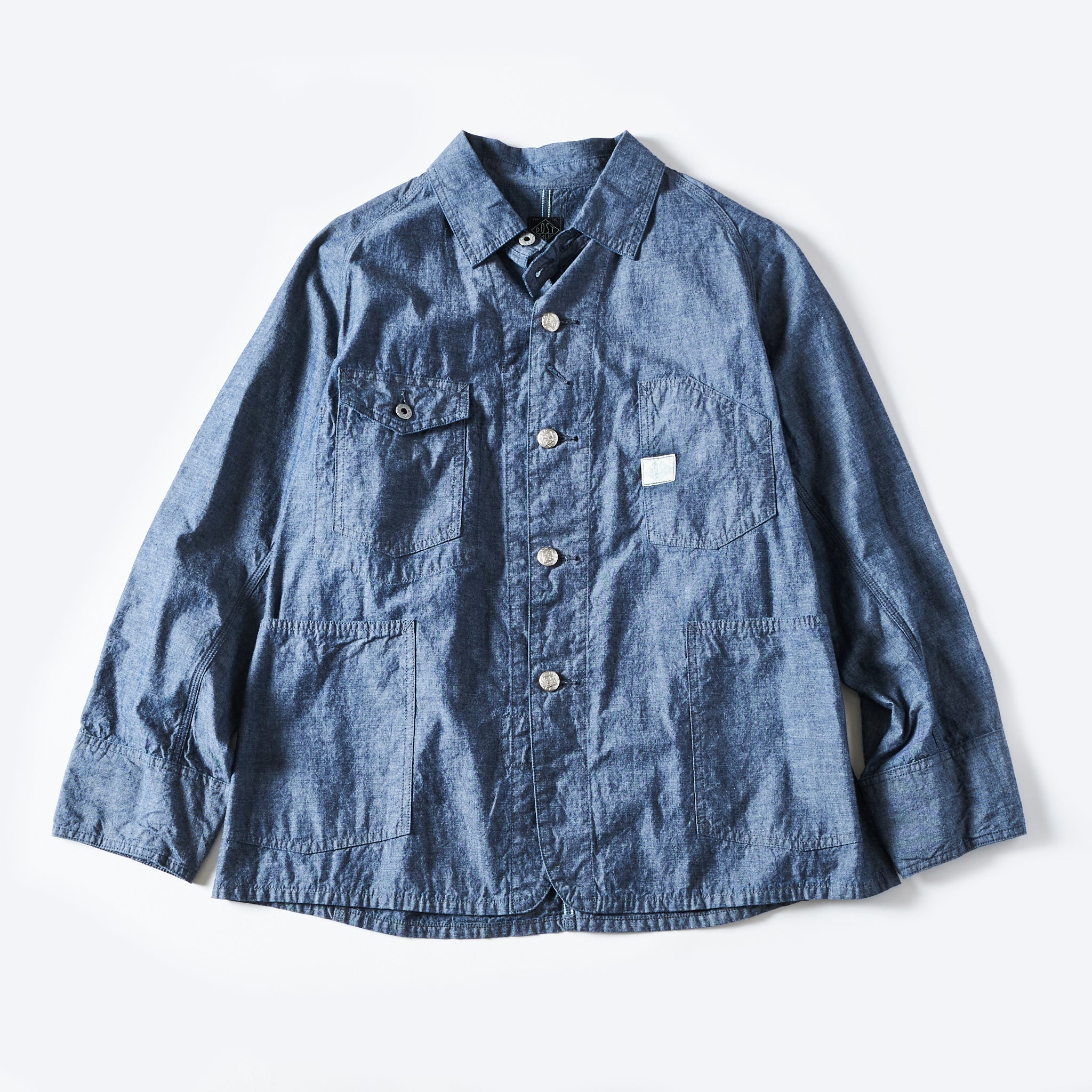 #1102-VSC Engineer's Jacket : vintage sheeting chambray