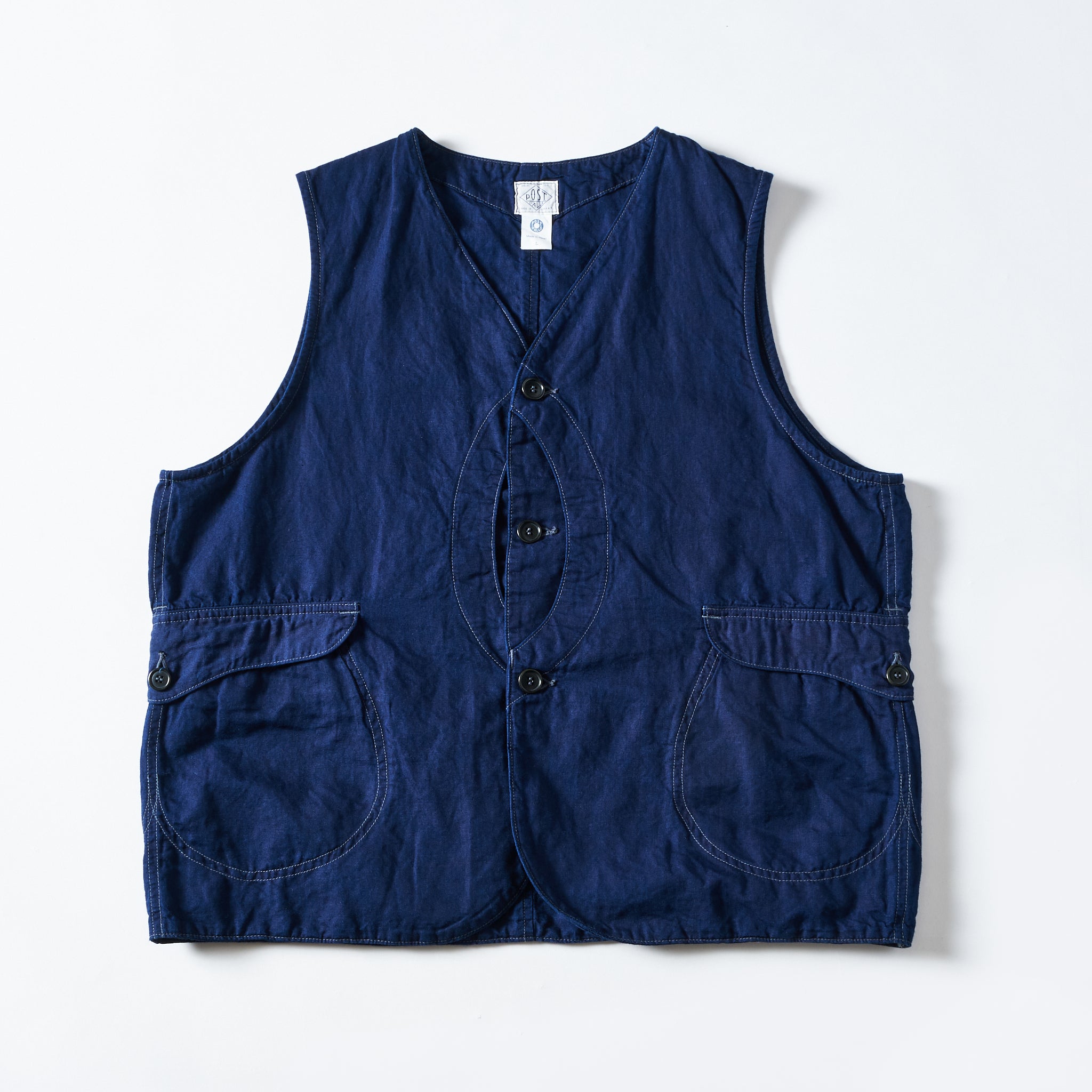#1512-CLW Royal Traveler : cotton/linen denim W indigo