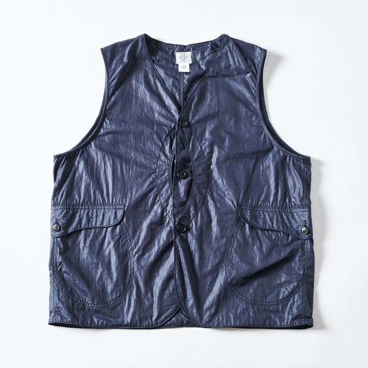 ポストオーバーオールズ　Waxy Taffeta Navy XL 2024SS ポストオーバーオールズ Waxy Taffeta Navy XL 2024SS | ベスト