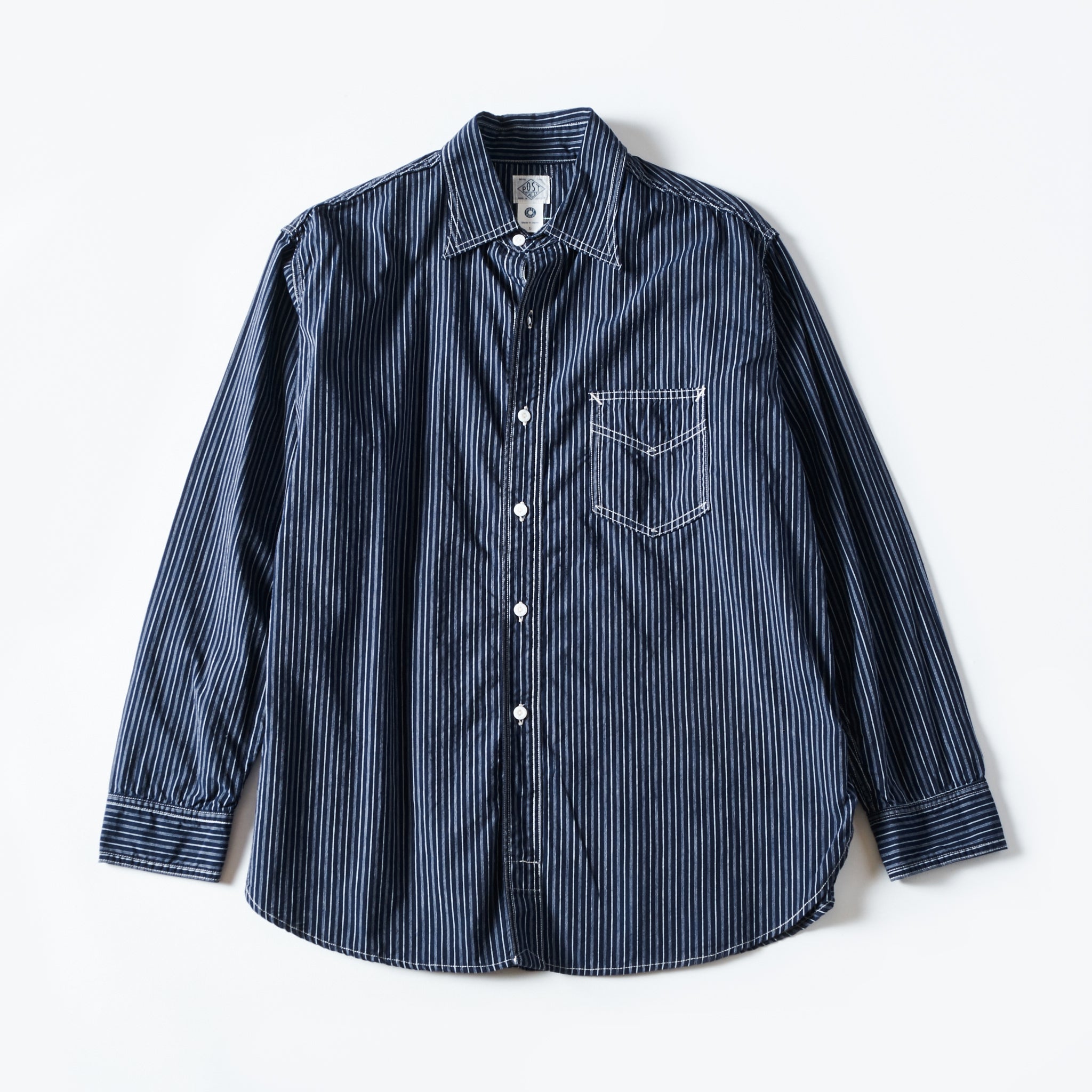 #1211-IS The POST : indigo stripe