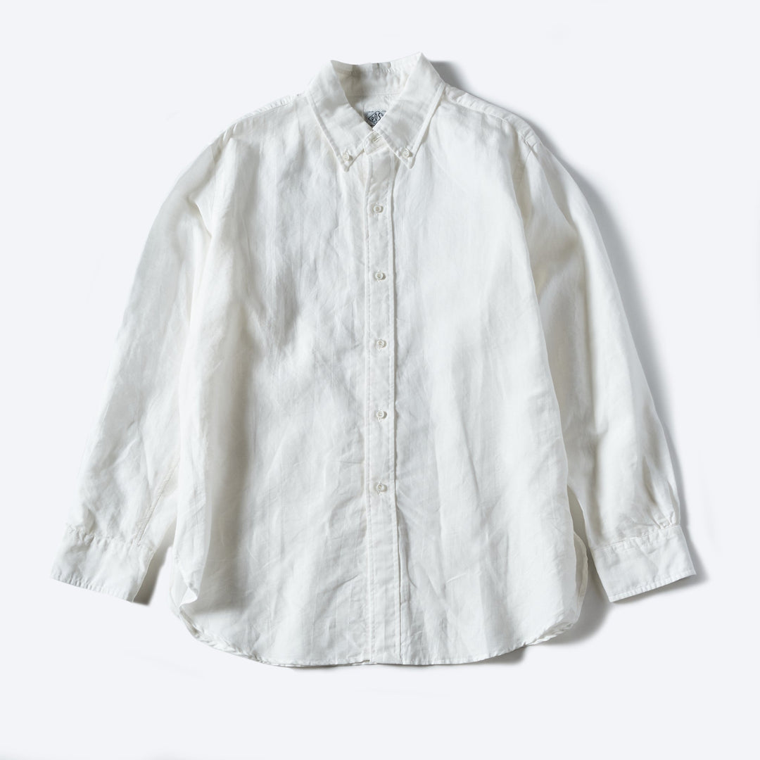 1283-CL1 POST BD2 : cotton/linen chambray white – POST OʼALLS 1283-CL1 POST BD2 : cotton/linen chambray white – POST OʼALLS