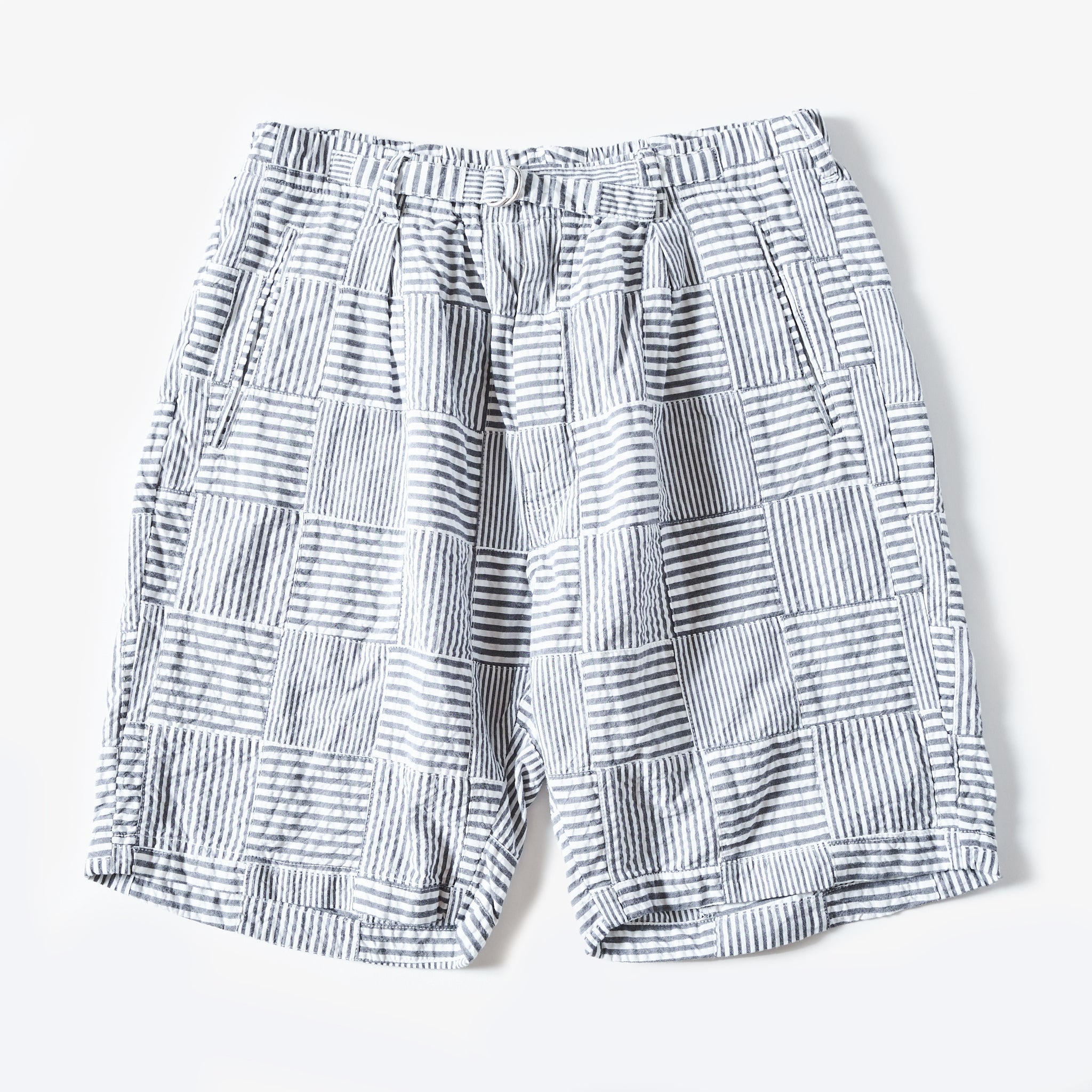 [PRE-ORDER SUMMER] #3315S-SPS EZ Lax 4 Shorts : summer patchwork seersucker gray