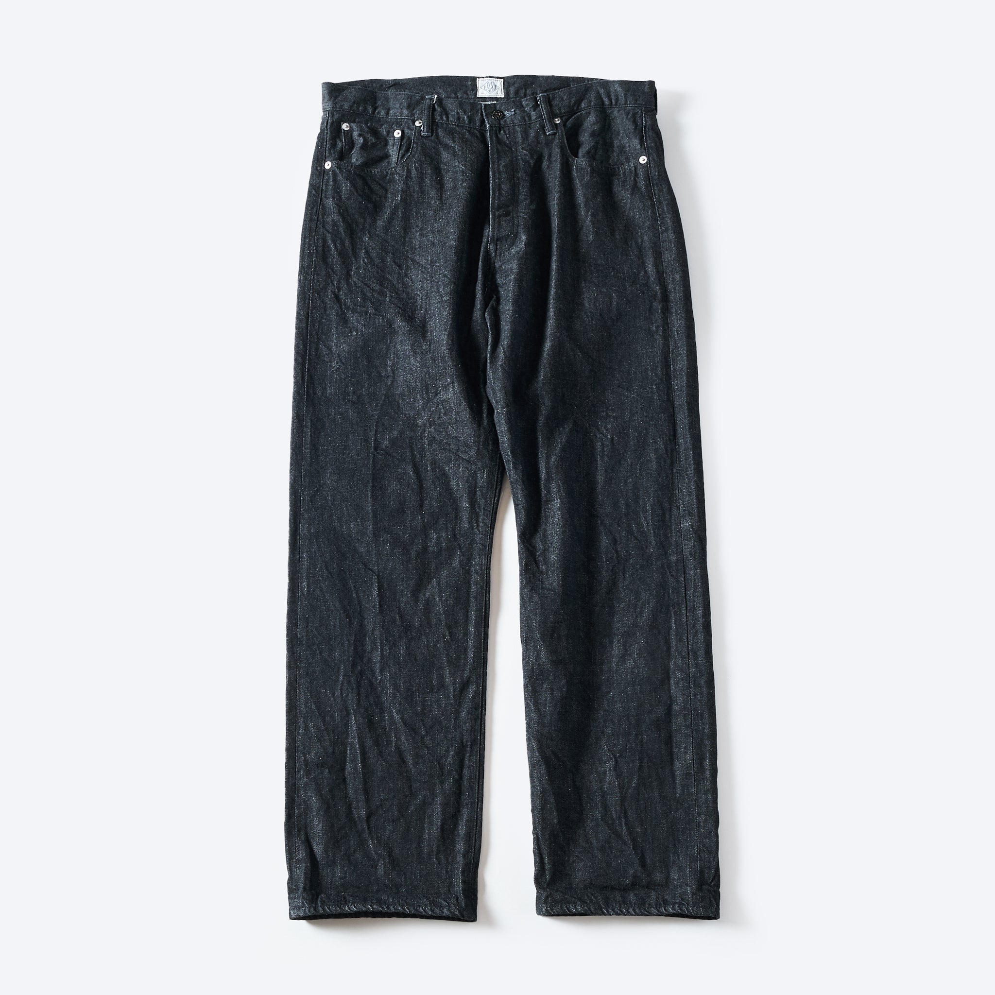 #1397-12DB No.2 Five Pocket : 12oz. selvedge denim black
