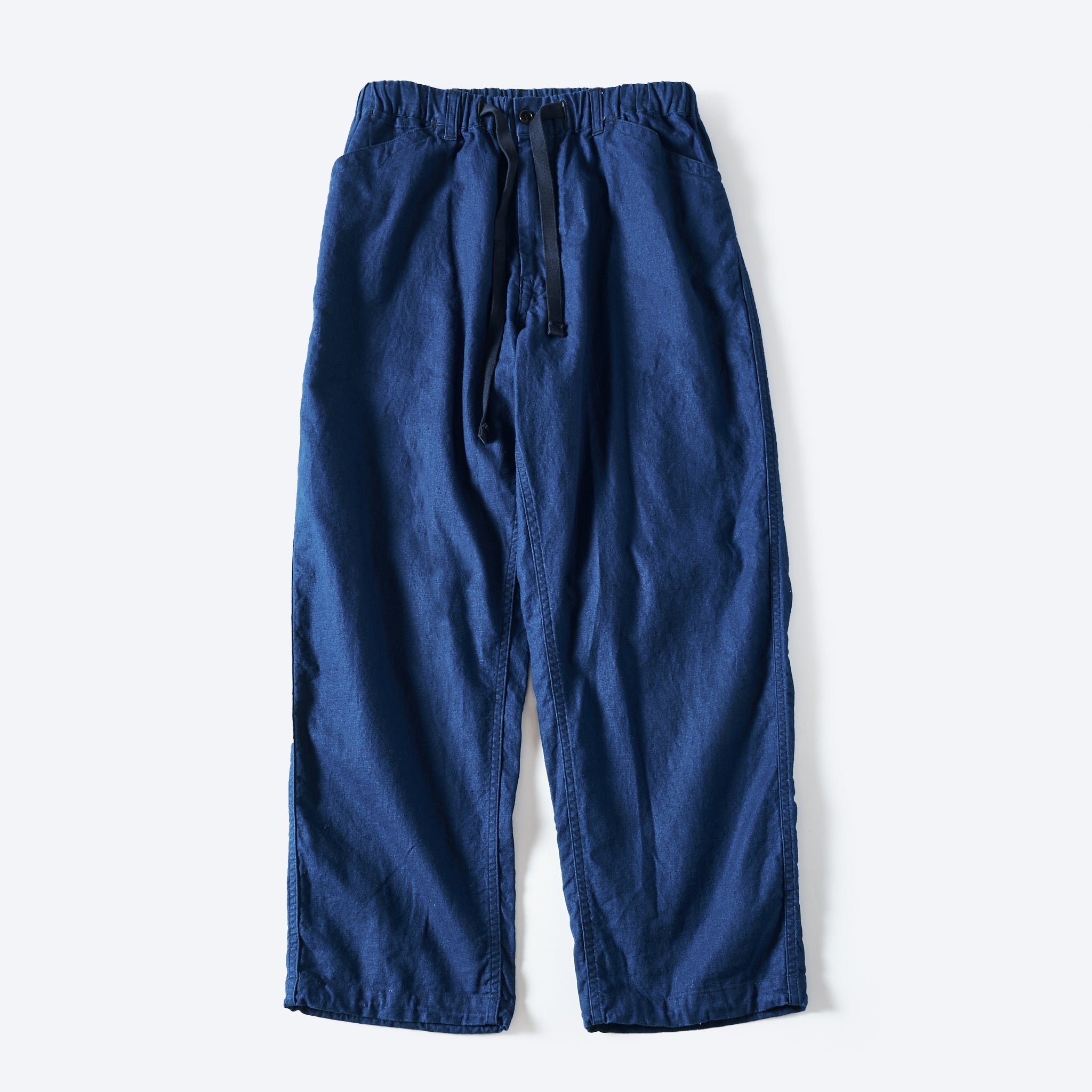 #3318-CLS EZ Travail Pants: cotton/linen sheeting indigo