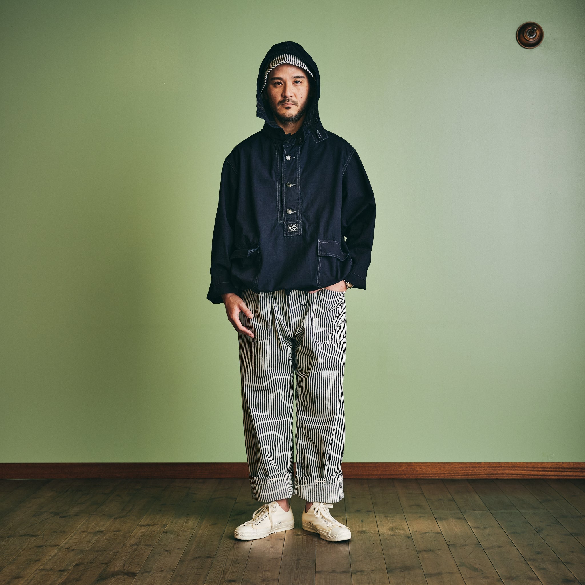 #3313-03 EZ ARMY-NAVY Pants 2 : express stripe indigo