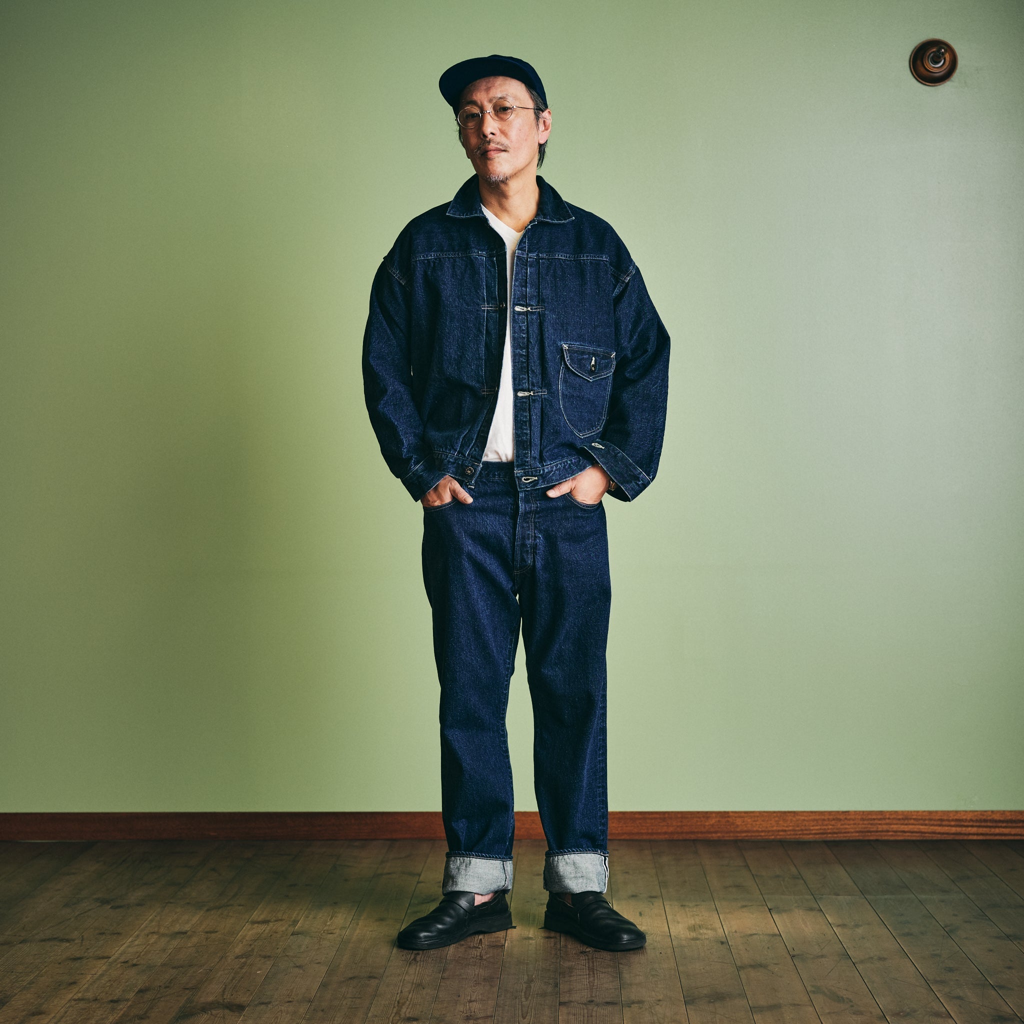 #1397-12DW No.2 Five Pocket : 12oz. selvedge deep washed denim indigo