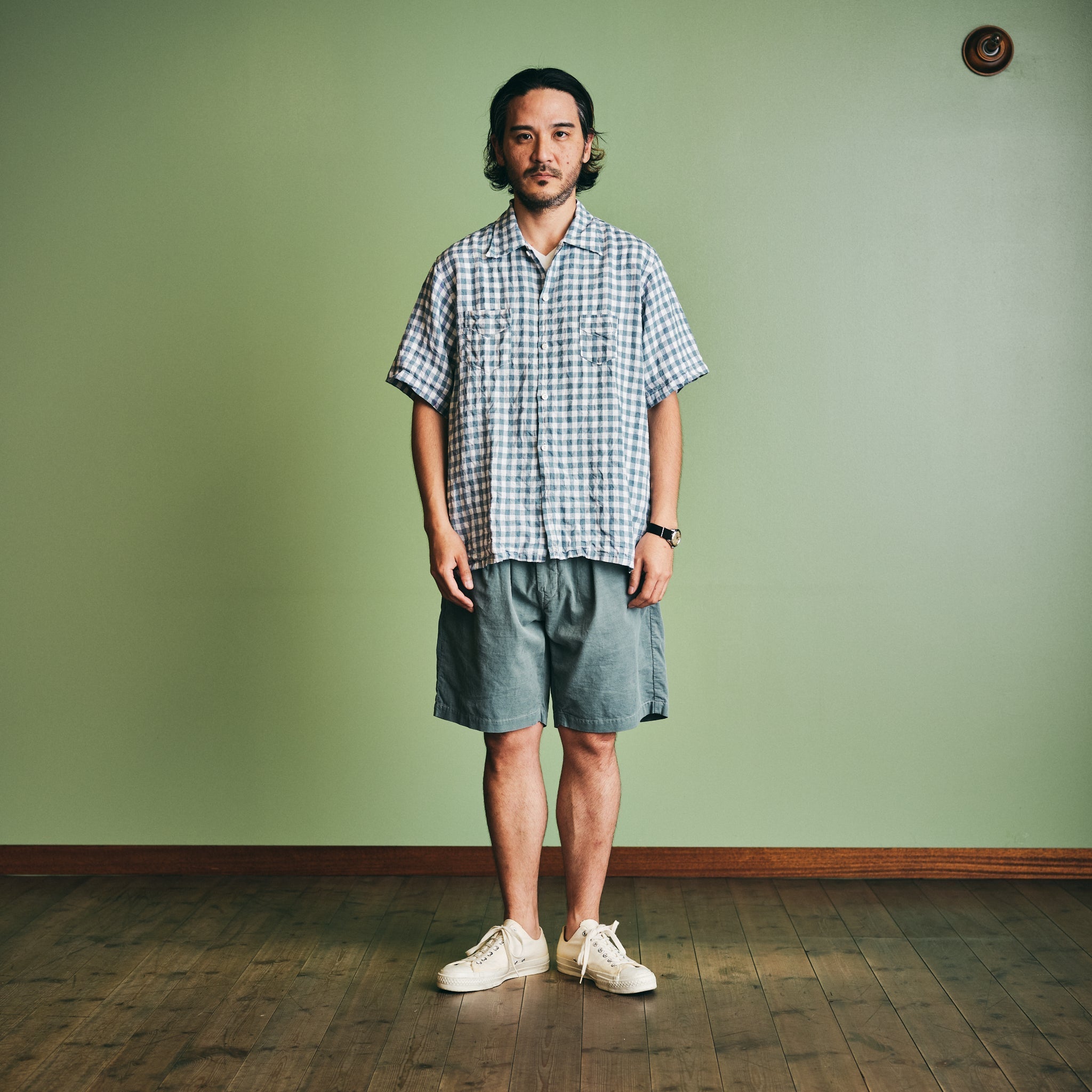 [PRE-ORDER SUMMER] #3315S-SCM EZ Lax 4 Shorts : summer cords muscat green