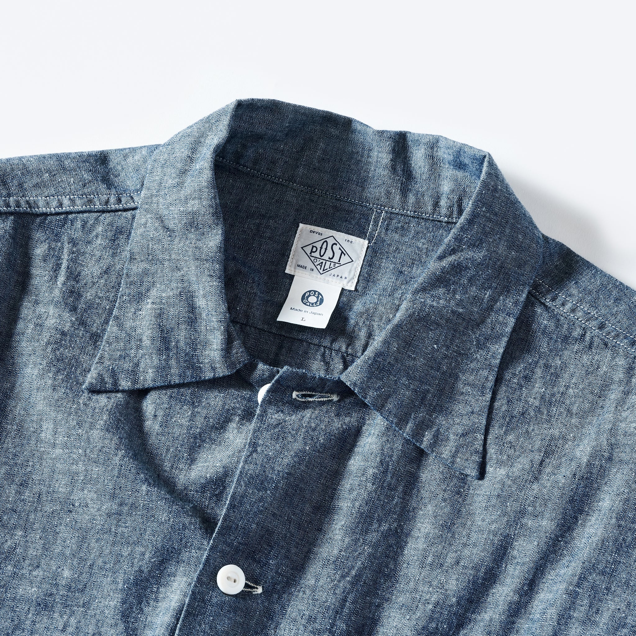 #1208B-CC New Basic Shirt : classic chambray indigo