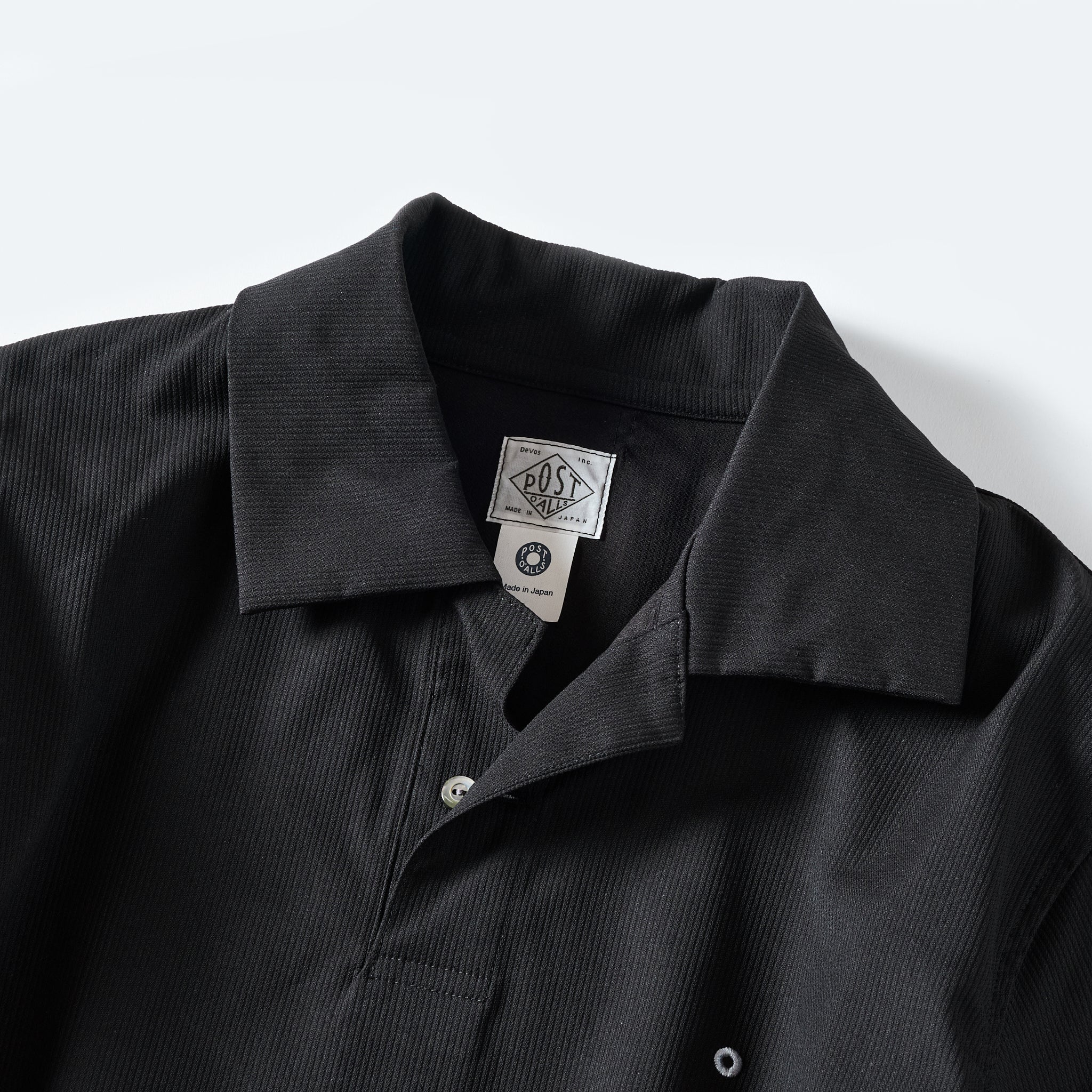 #3619-PBB POST Polo : poly bedfordcord black