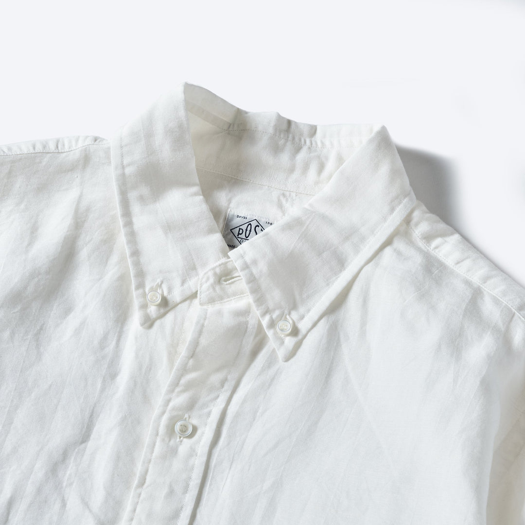 1283-CL1 POST BD2 : cotton/linen chambray white – POST OʼALLS 1283-CL1 POST BD2 : cotton/linen chambray white – POST OʼALLS