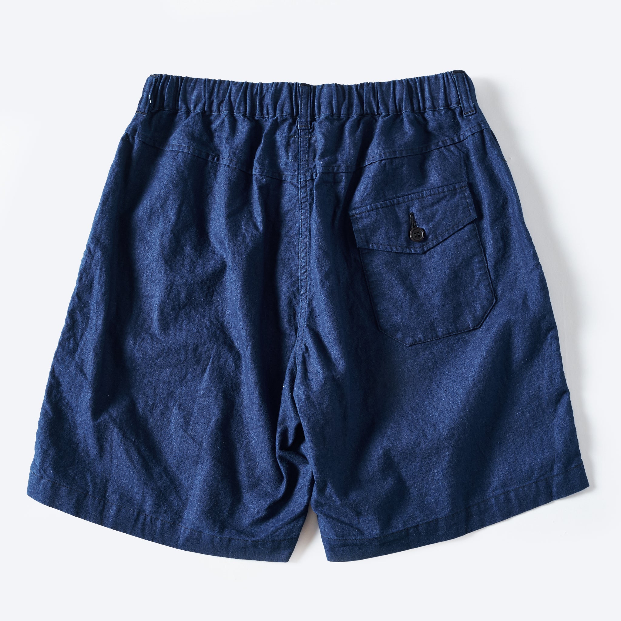 [PRE-ORDER SUMMER] #3318S-CLS EZ Travail Shorts : cotton/linen sheeting indigo