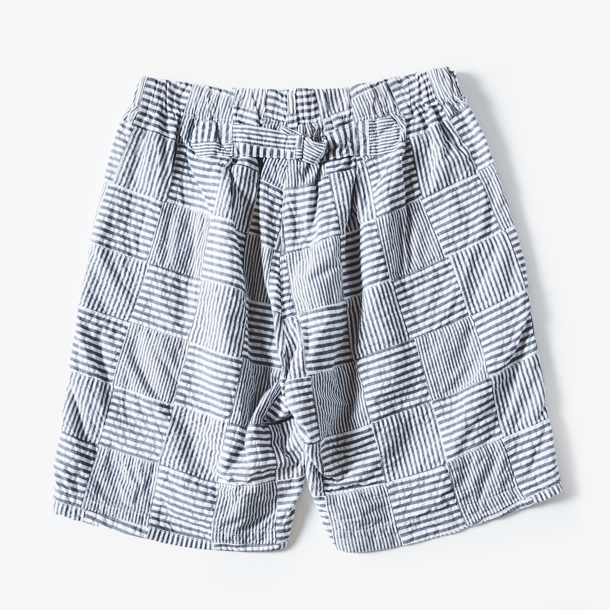 [PRE-ORDER SUMMER] #3315S-SPS EZ Lax 4 Shorts : summer patchwork seersucker gray